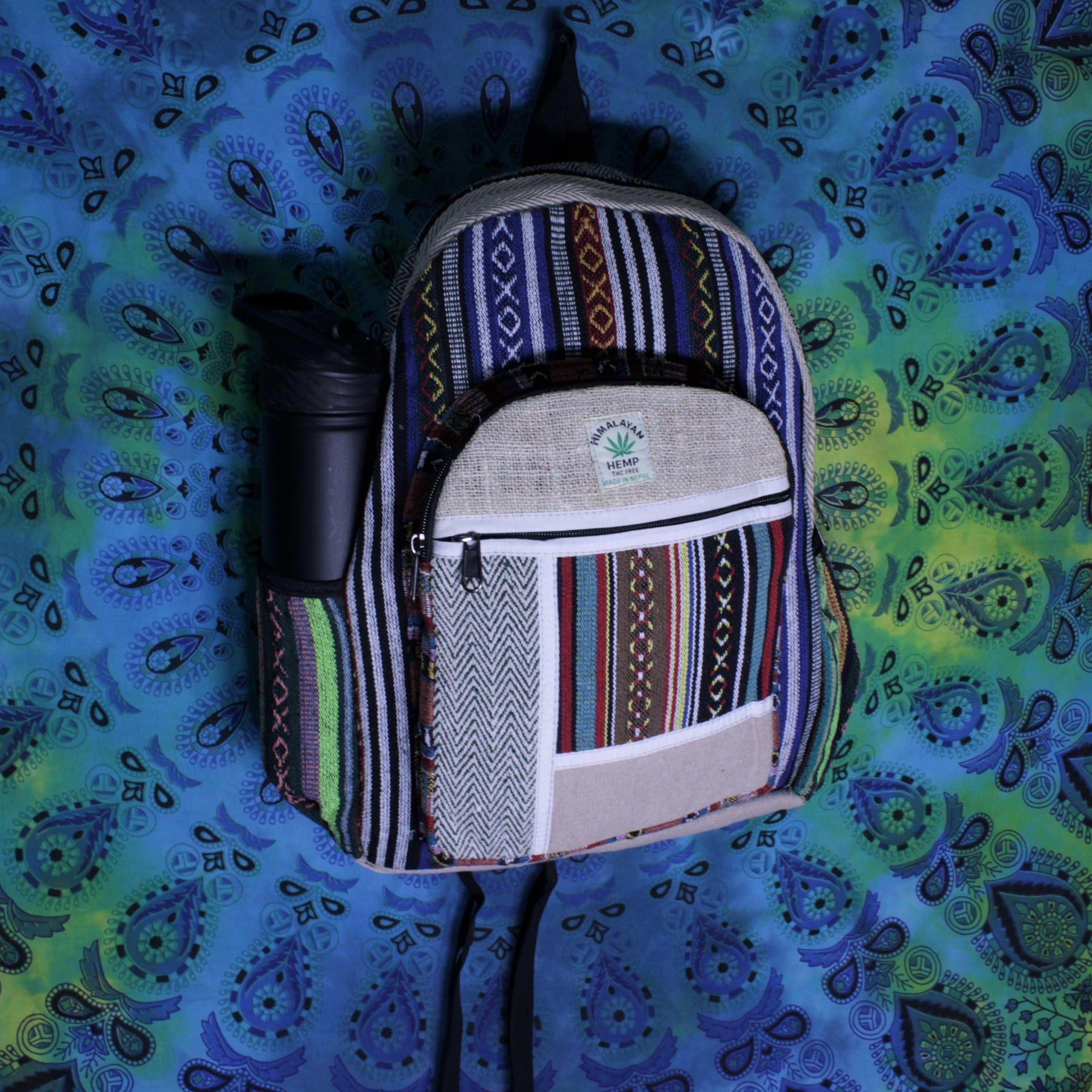 large bagpack hemp and cotton