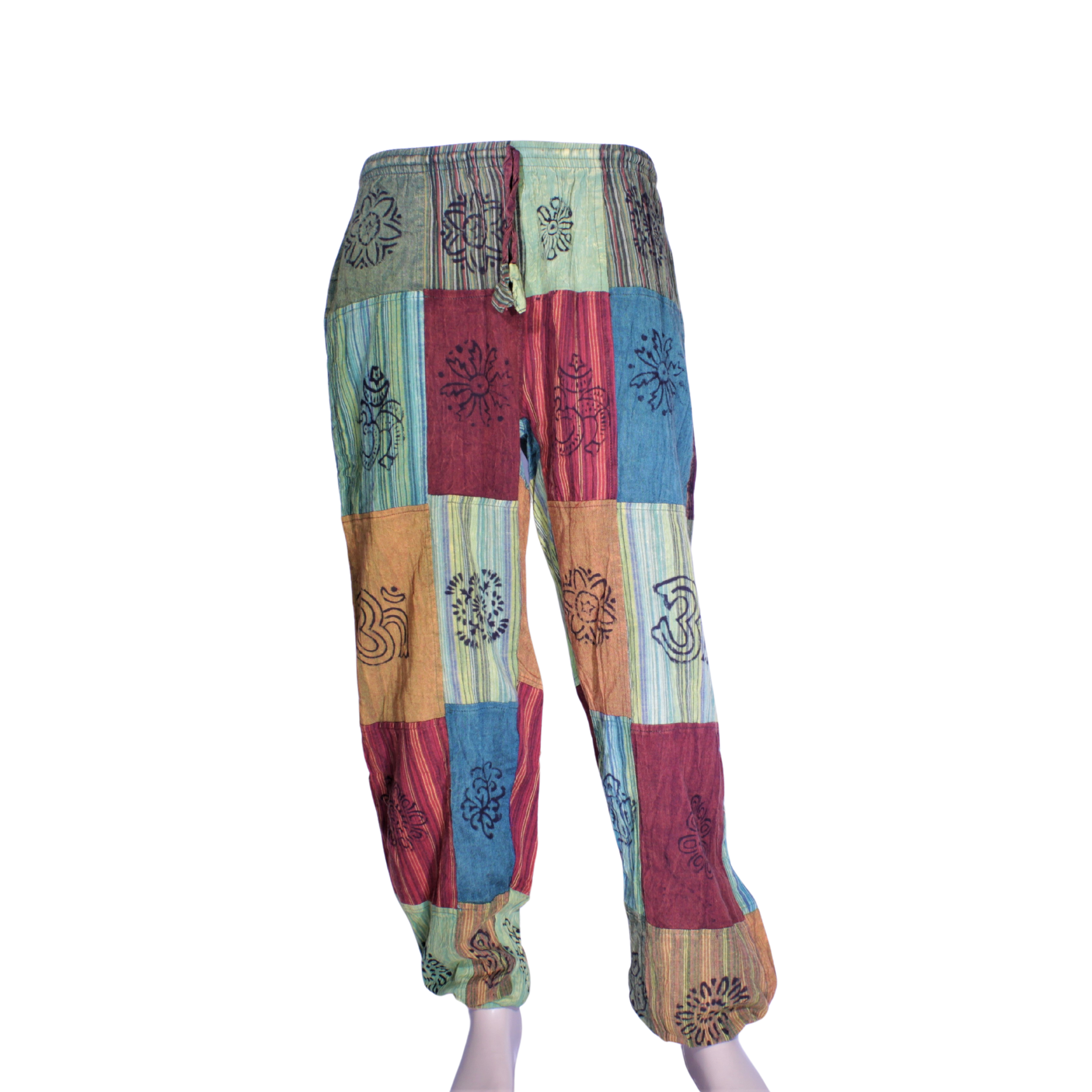 patchwork harem pants
