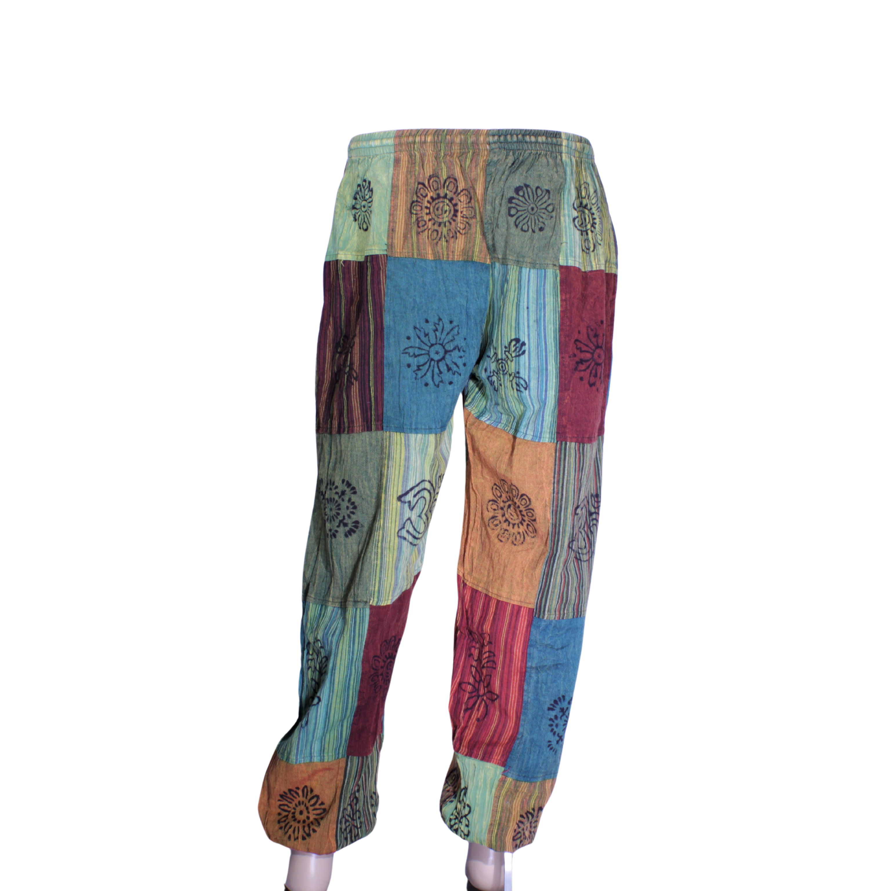 patchwork harem pants