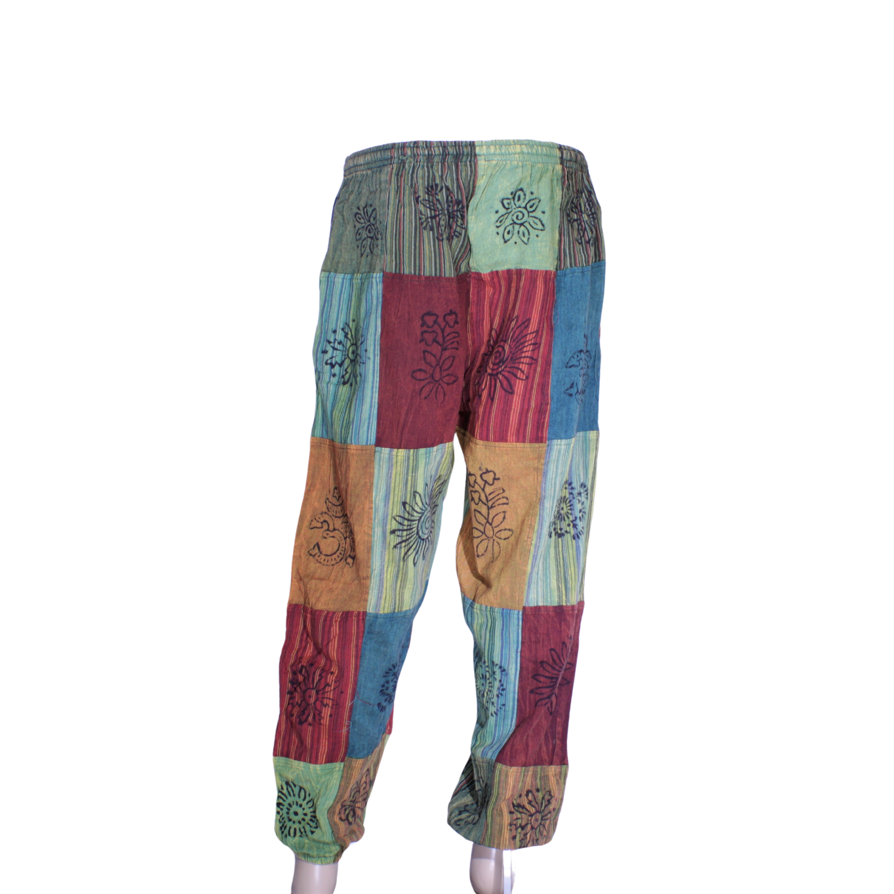 patchwork harem pants