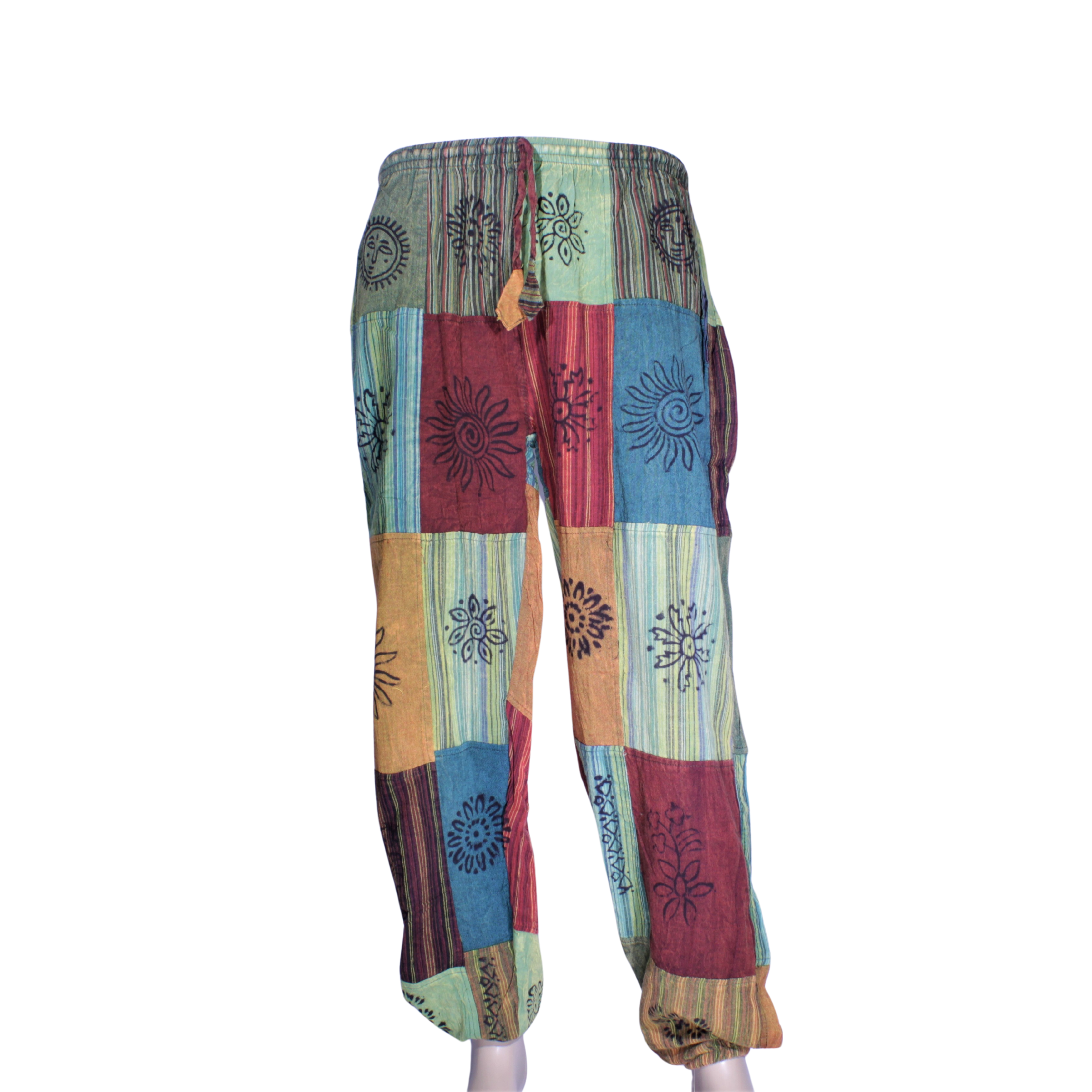 patchwork harem pants