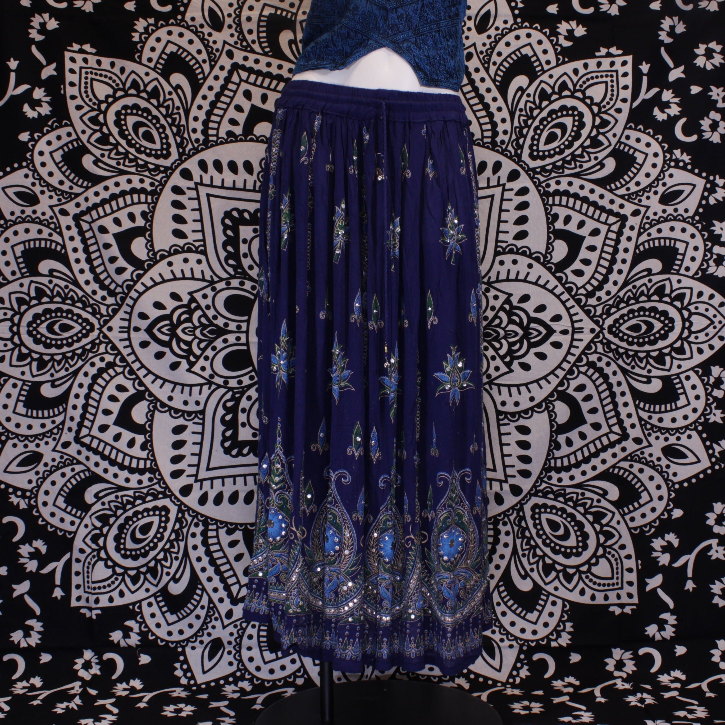 Black indian maxi outlet skirt