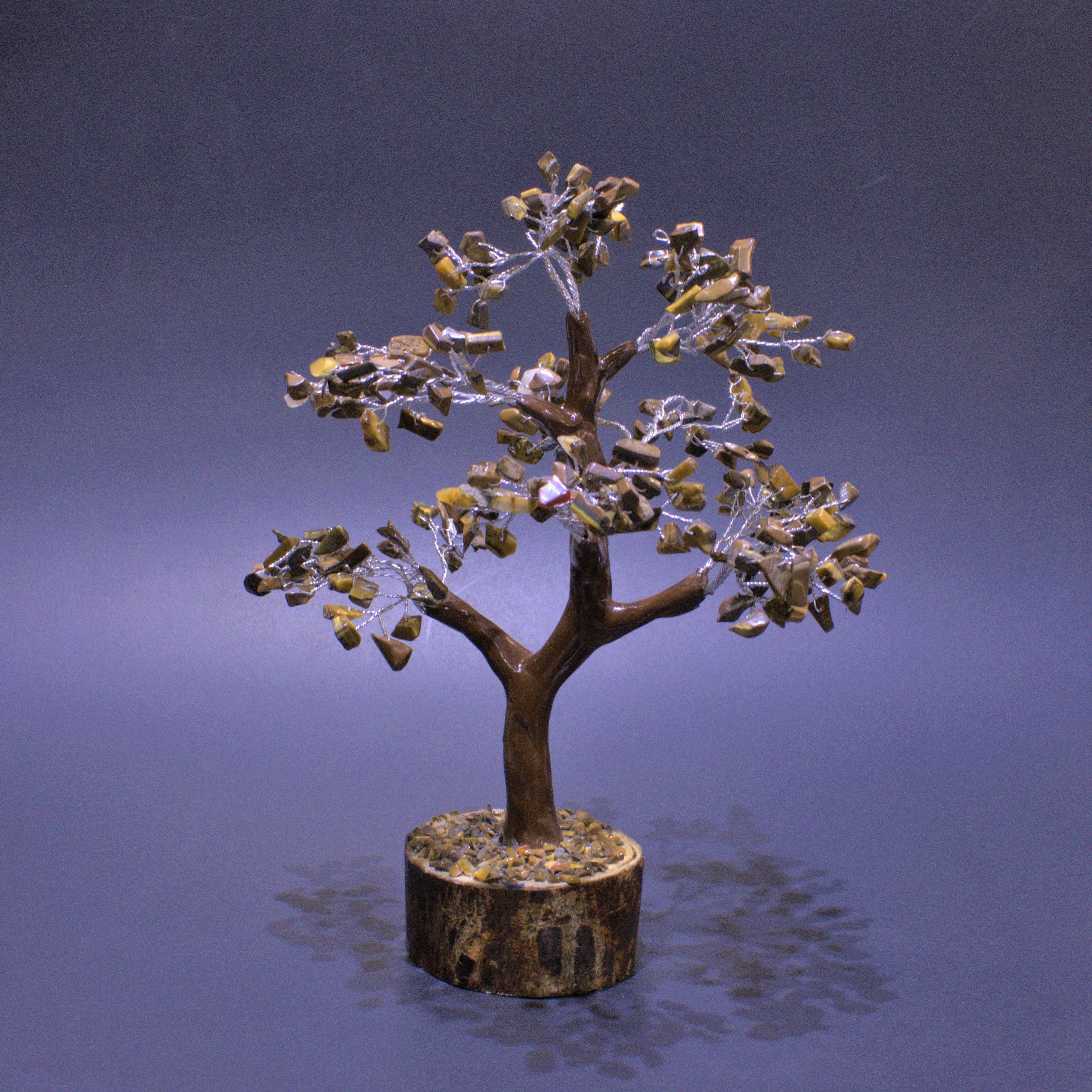 Tree of Life Natural Gemstone Seven Chakra on Wood Base – KalaVibes