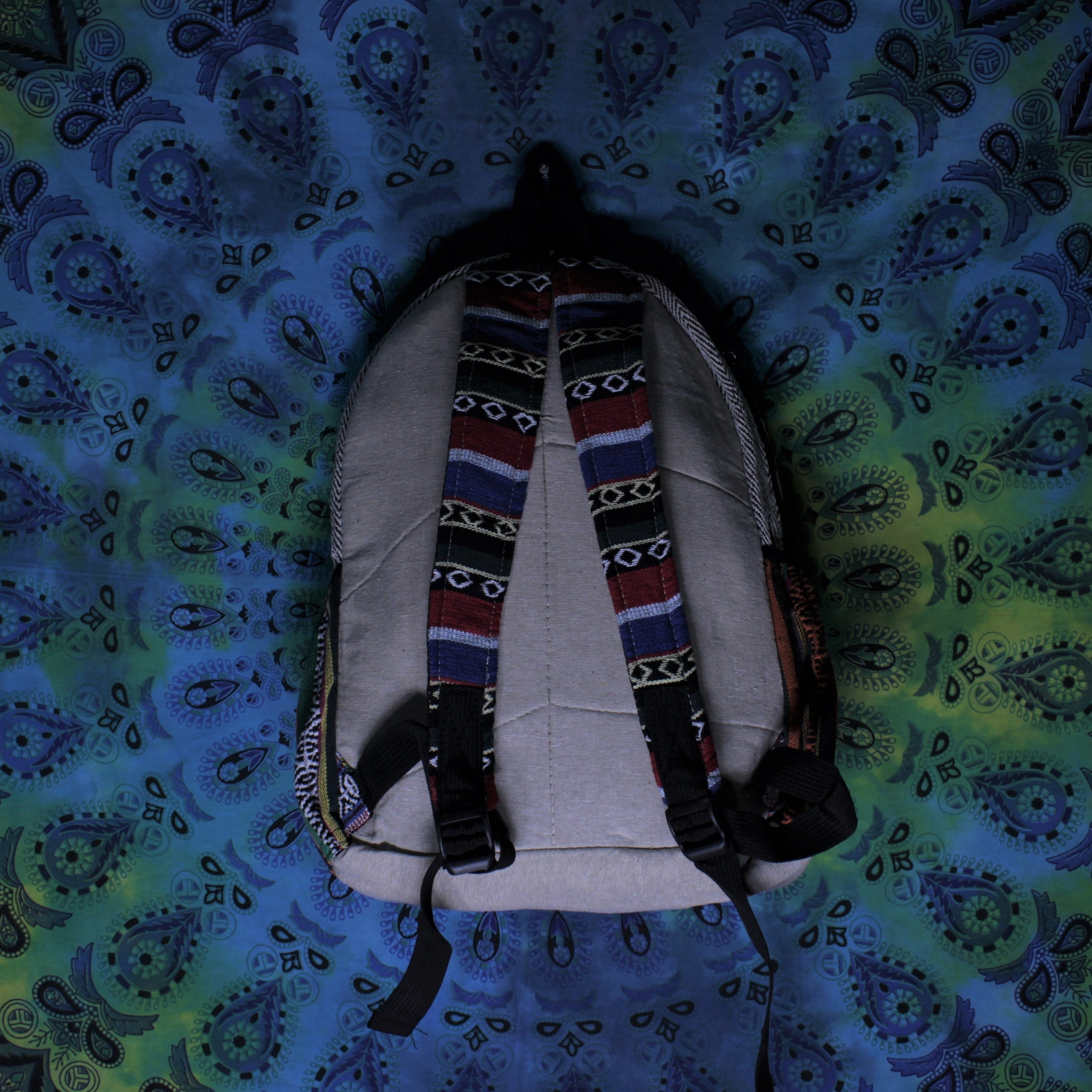 Large Pure Hemp Backpack | Ganesh print