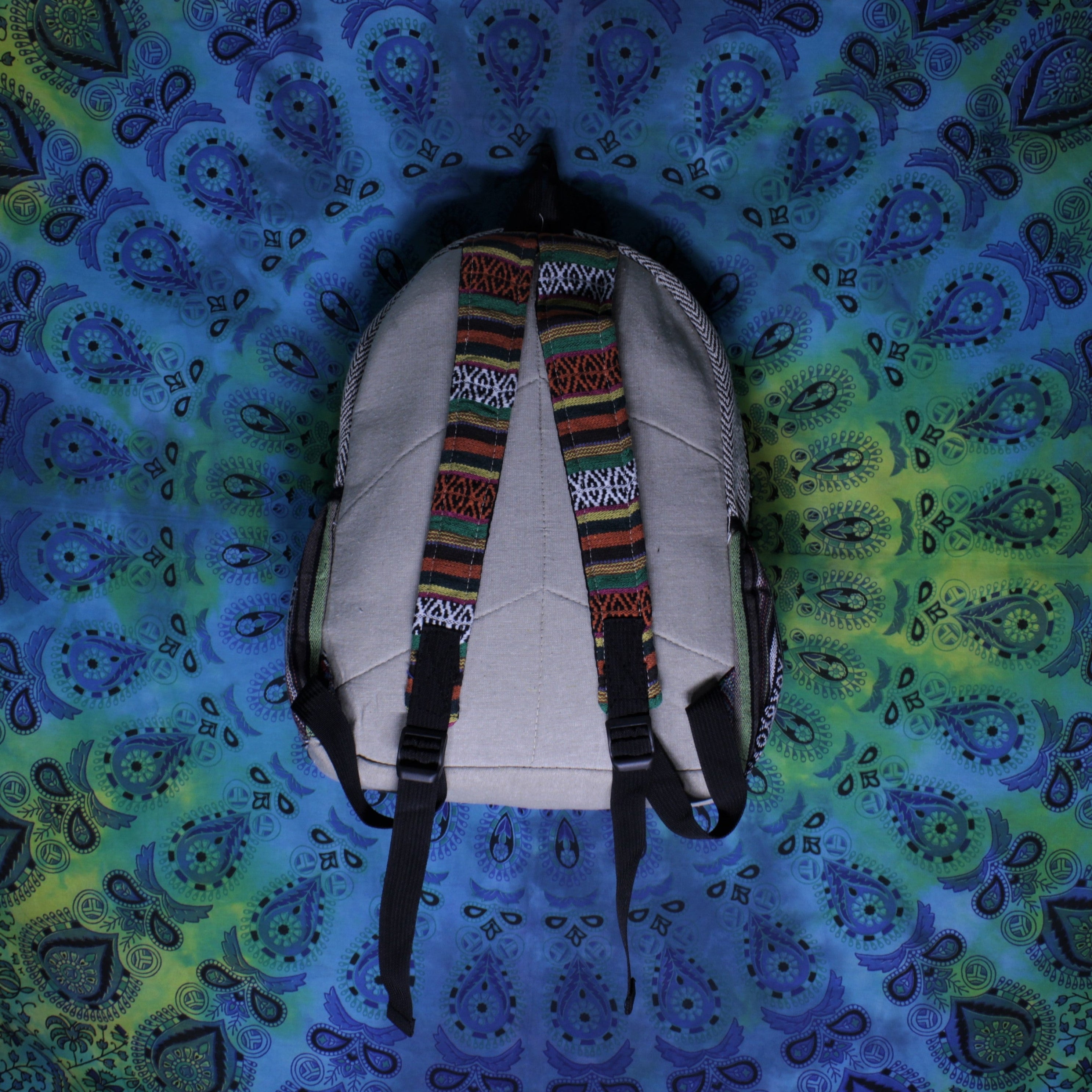 Large Pure Hemp Backpack  | Buddha Print