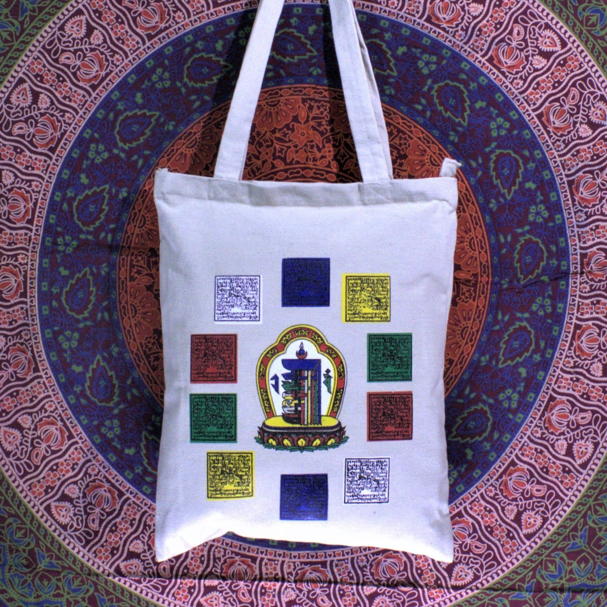 PRAYER WHEEL TOTE BAG