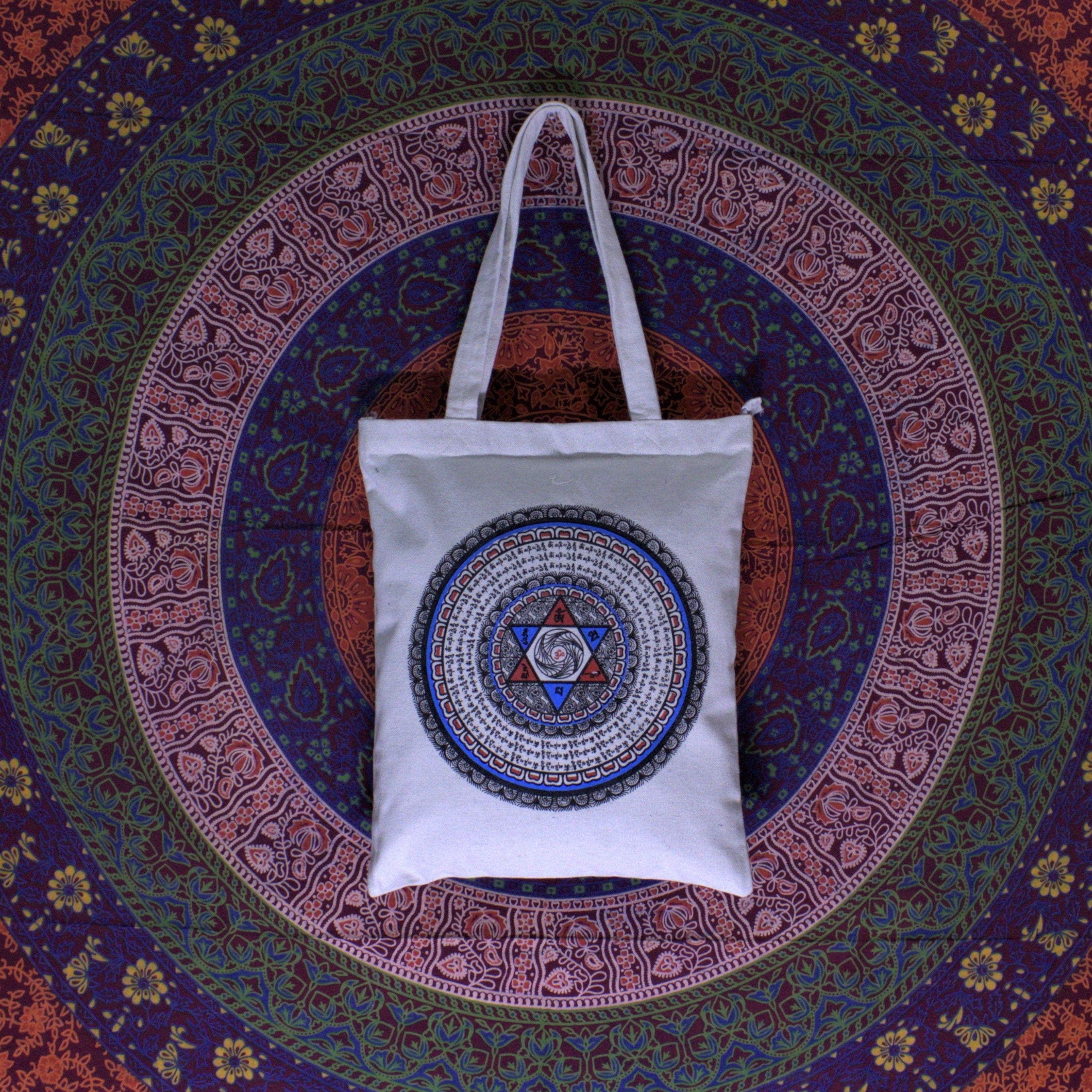 Blue Mandala Tote Bag