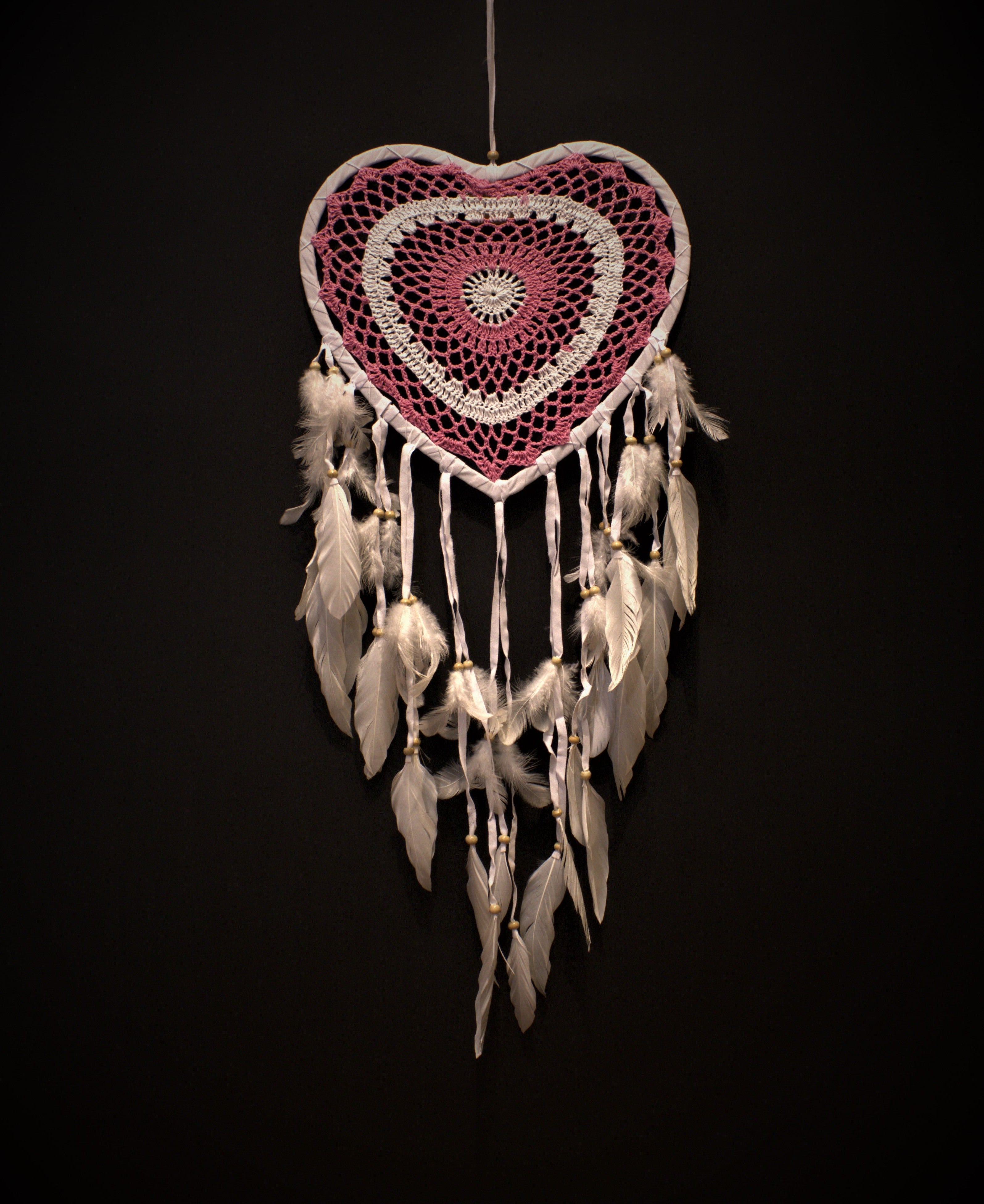 Pink Heart Dreamcatcher