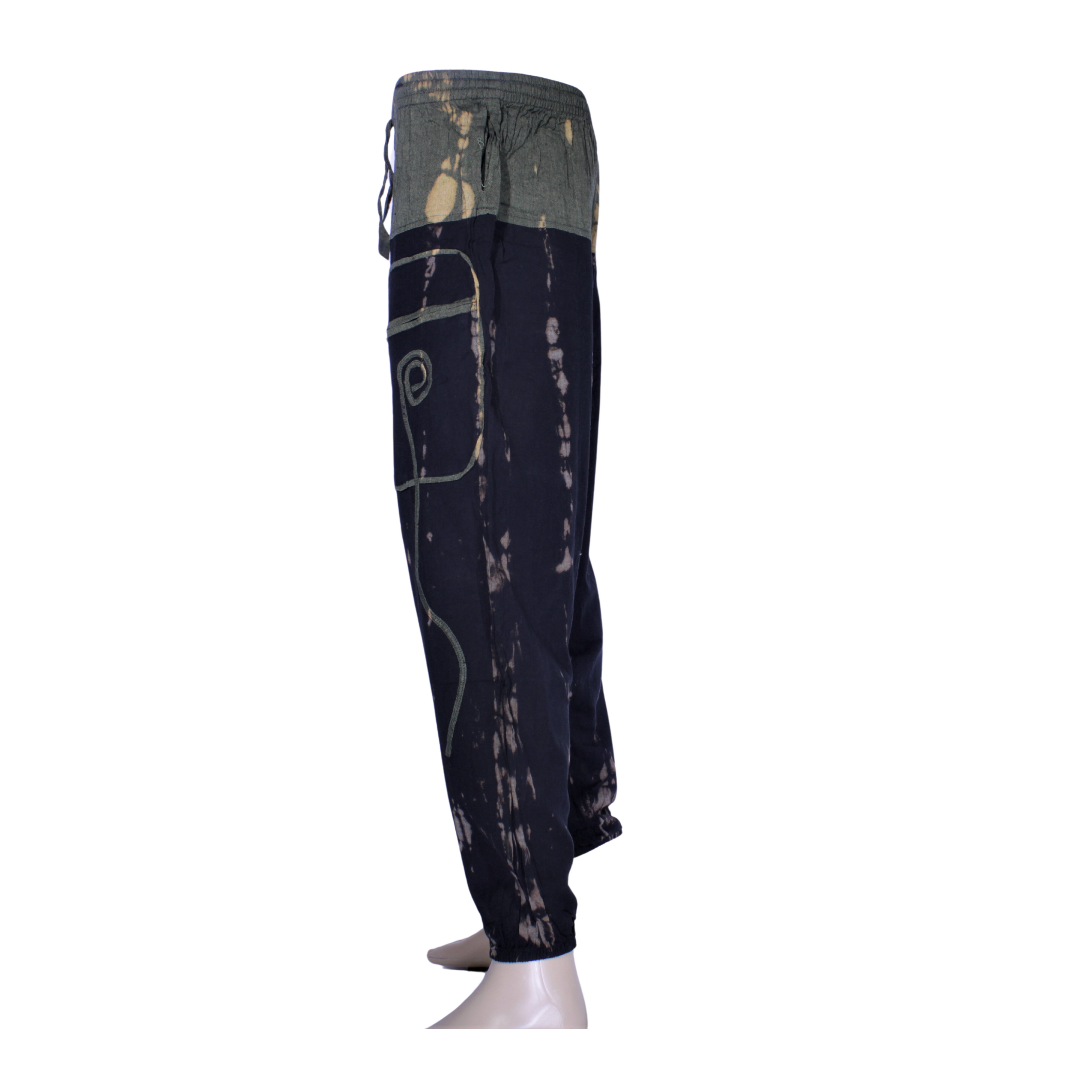 Orgone Nep Acid-Wash Harem Pant - Black