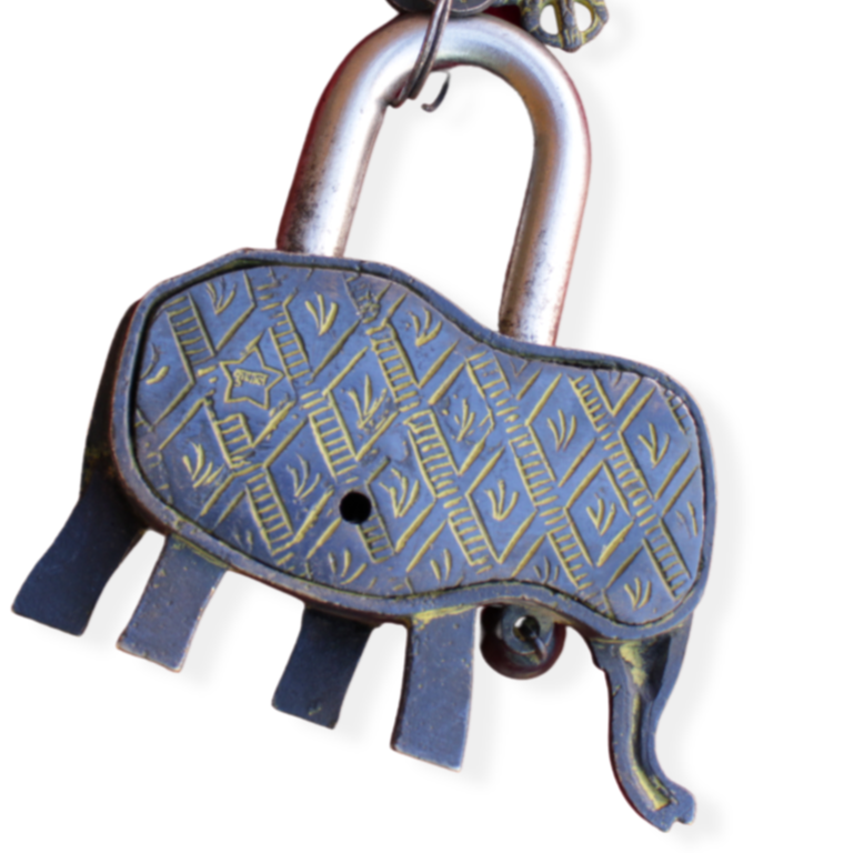 Vintage Elephant Shape Key Lock | Décor