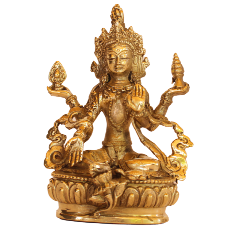 Green Tara Statue in Bronze