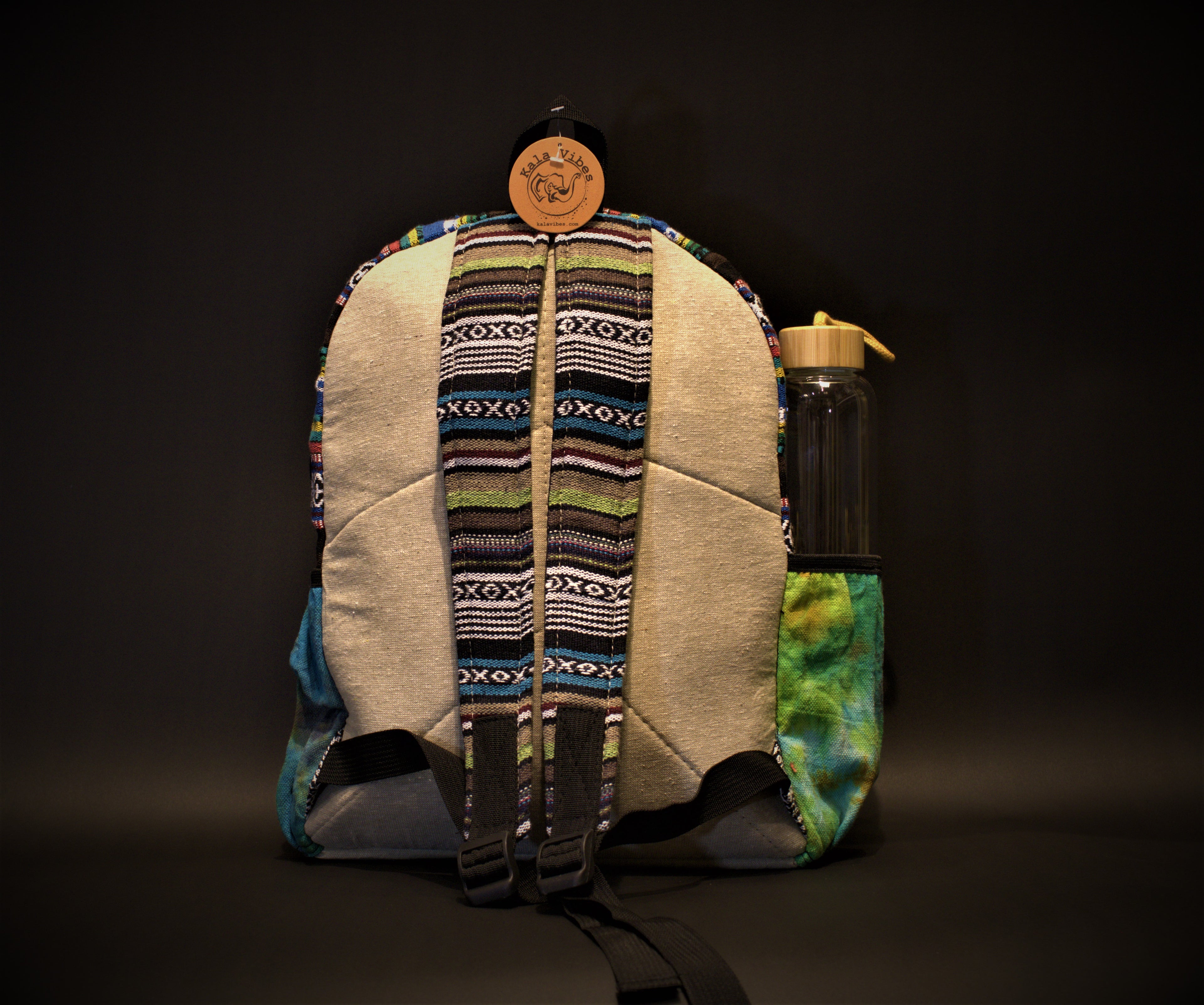 Large Hemp Backpack | Hemp Print Front