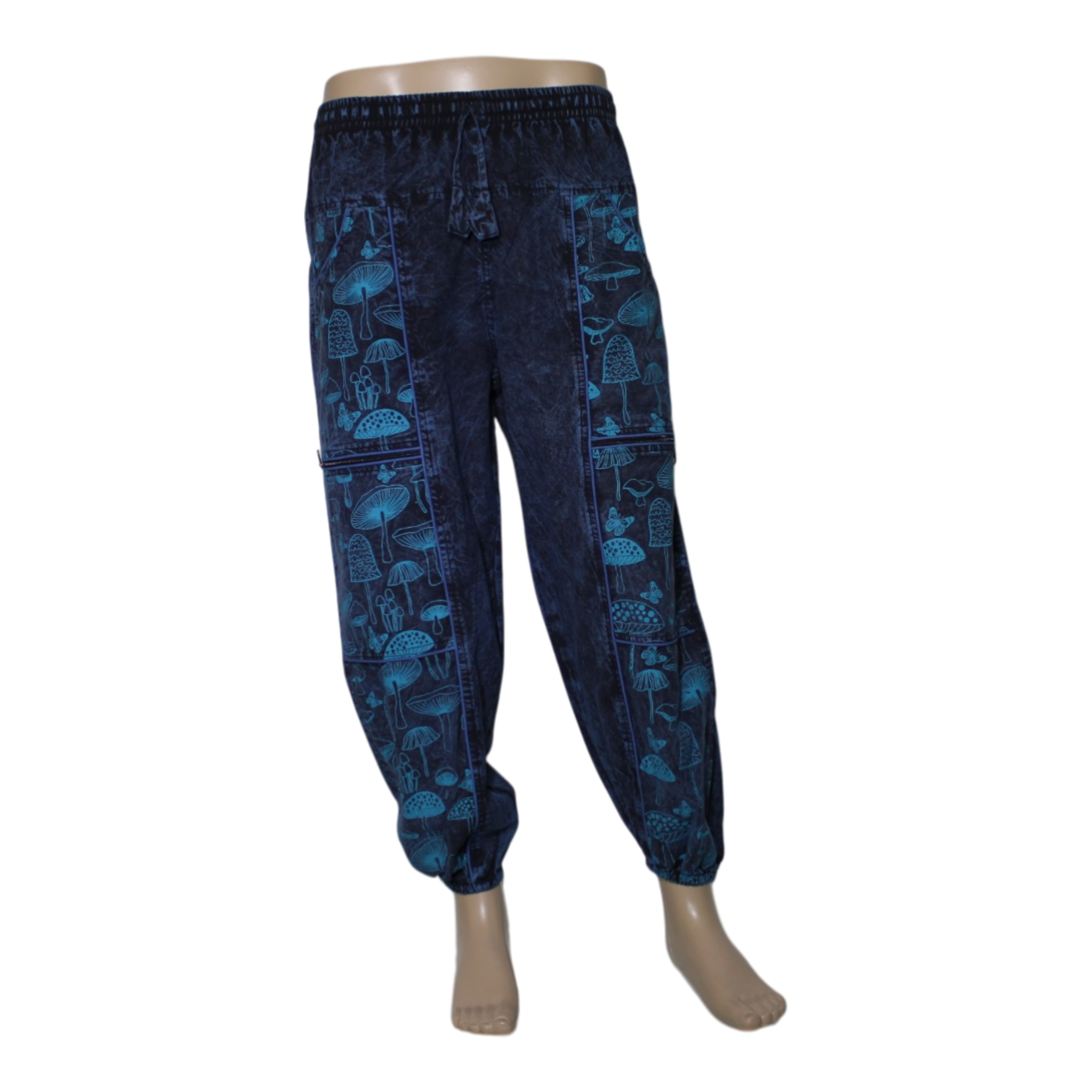 Washed Mushroom Print Pant