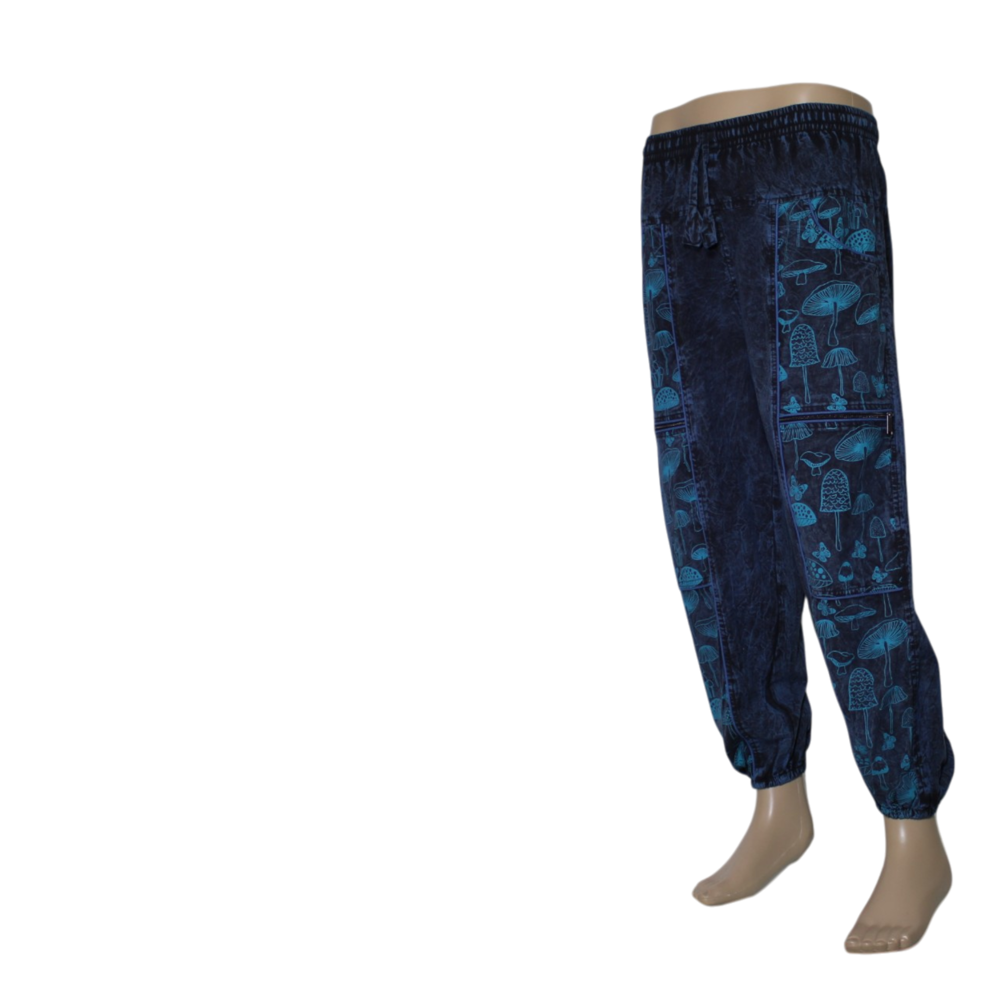 Washed Mushroom Print Pant
