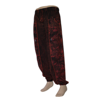 Washed Mushroom Print Pant