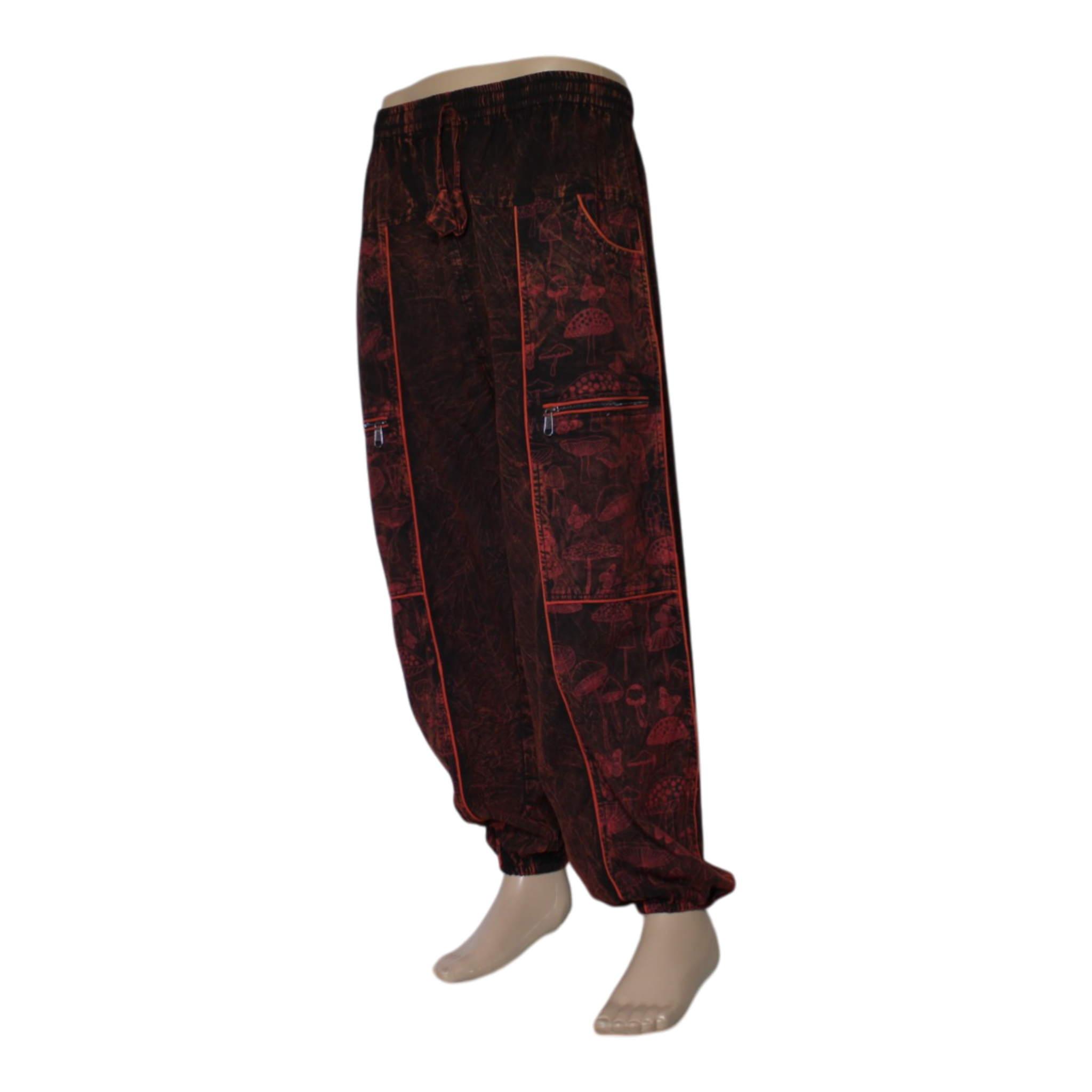 Washed Mushroom Print Pant