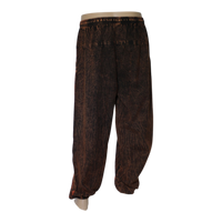 Washed Mushroom Print Pant