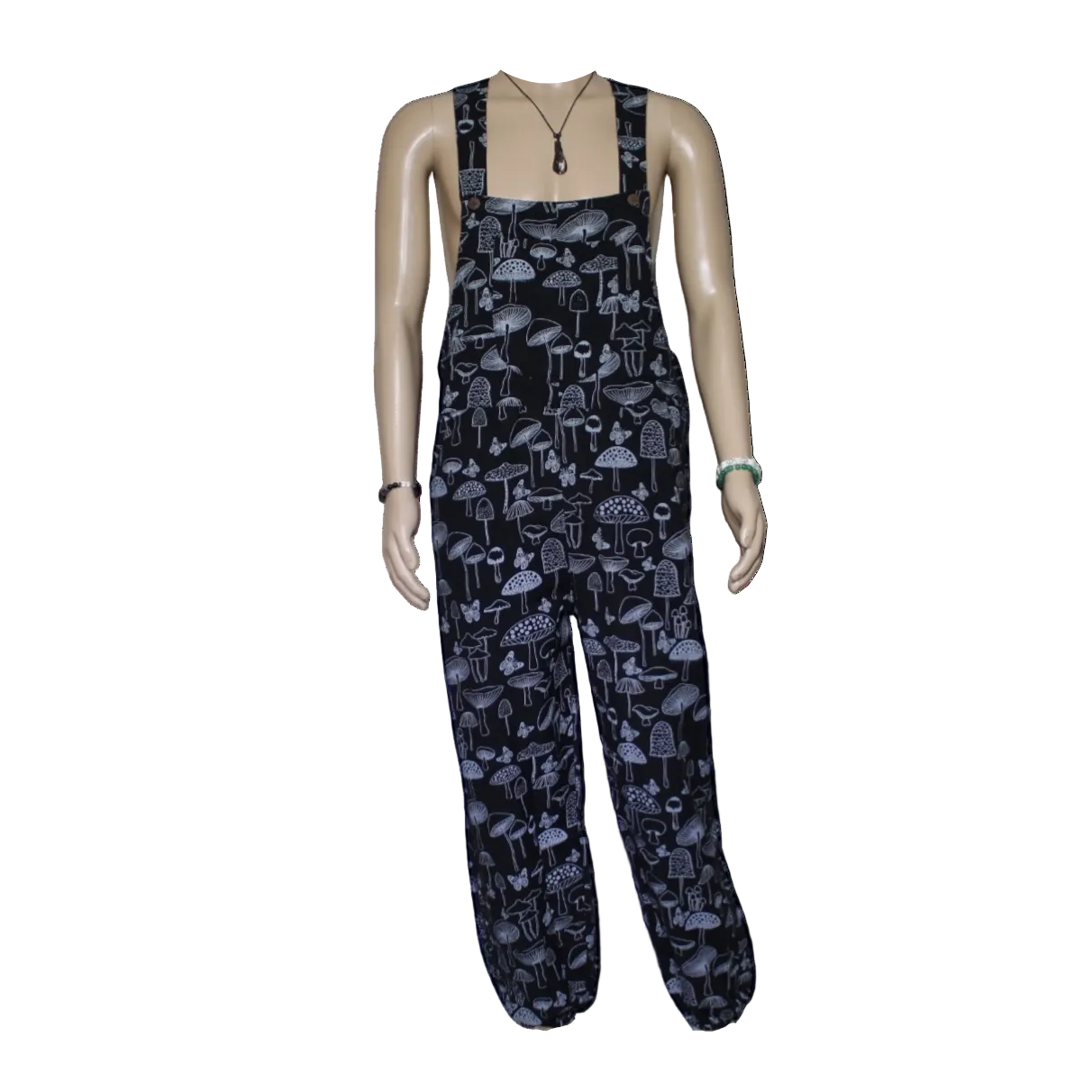 Mushroom Print Overalls