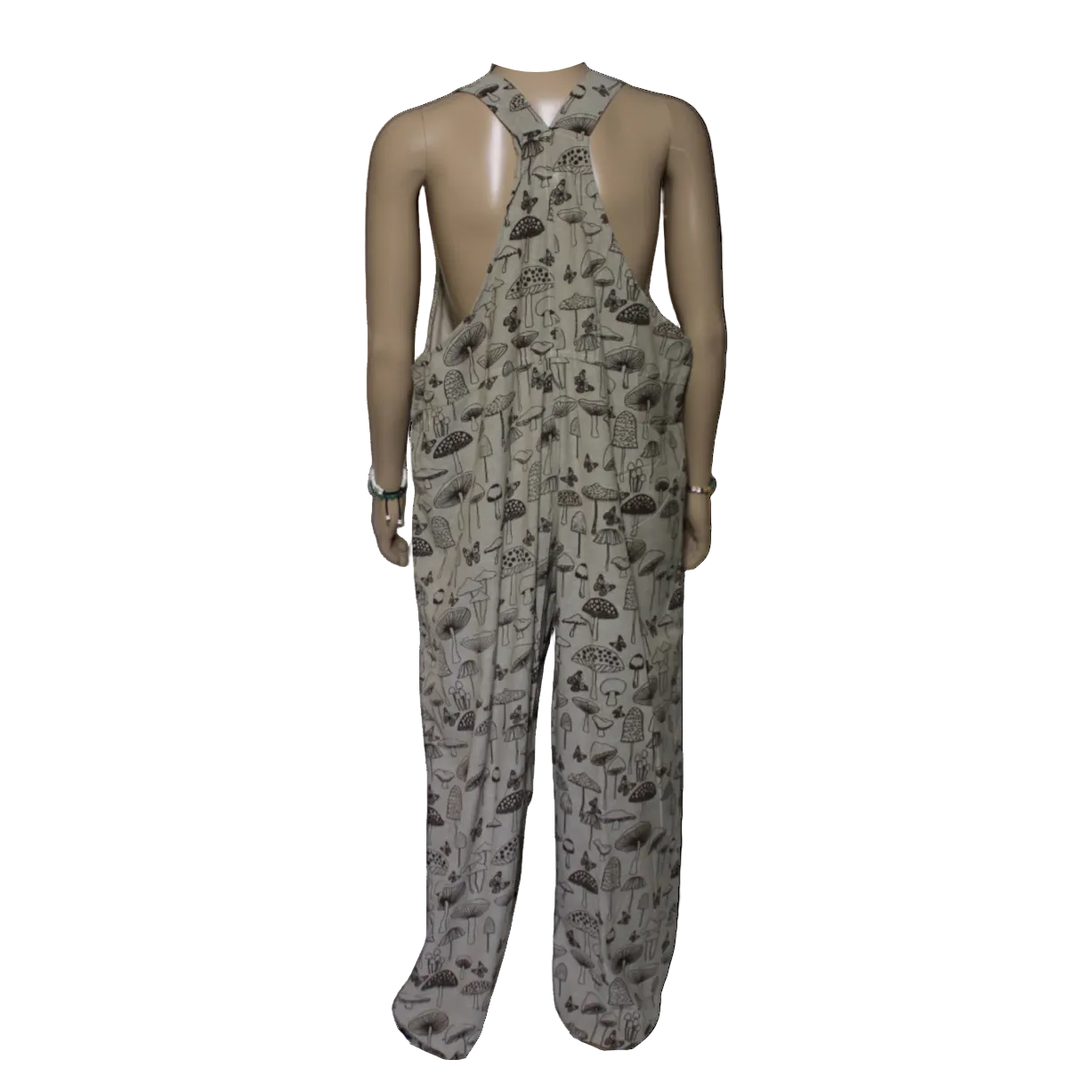 Mushroom Print Overalls