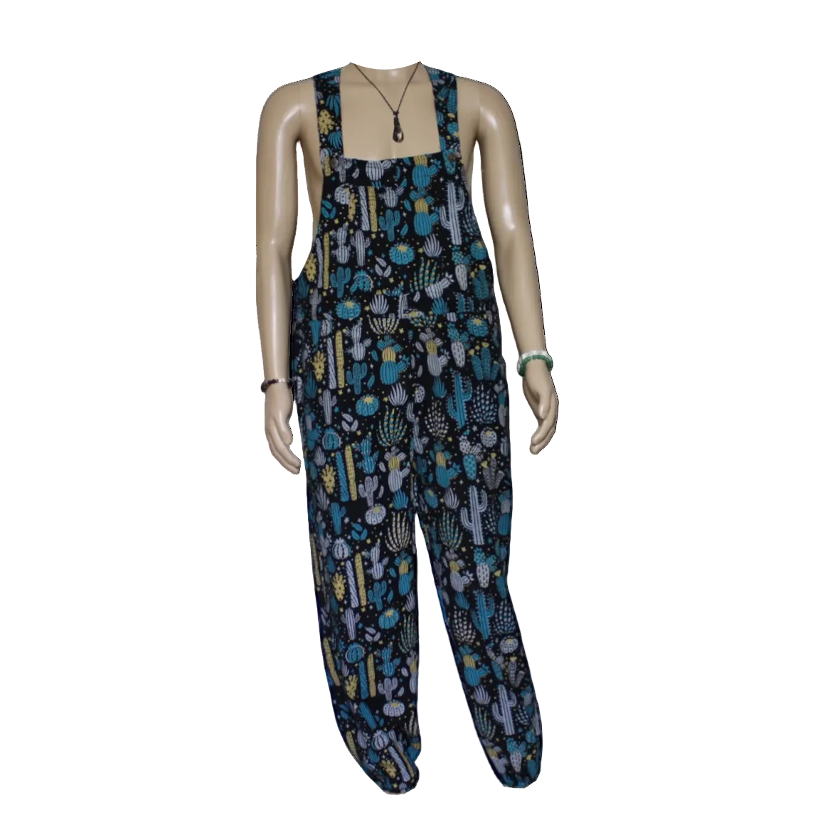 Cactus Print Overalls