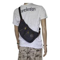 Canvas Curve Cross Body Bag
