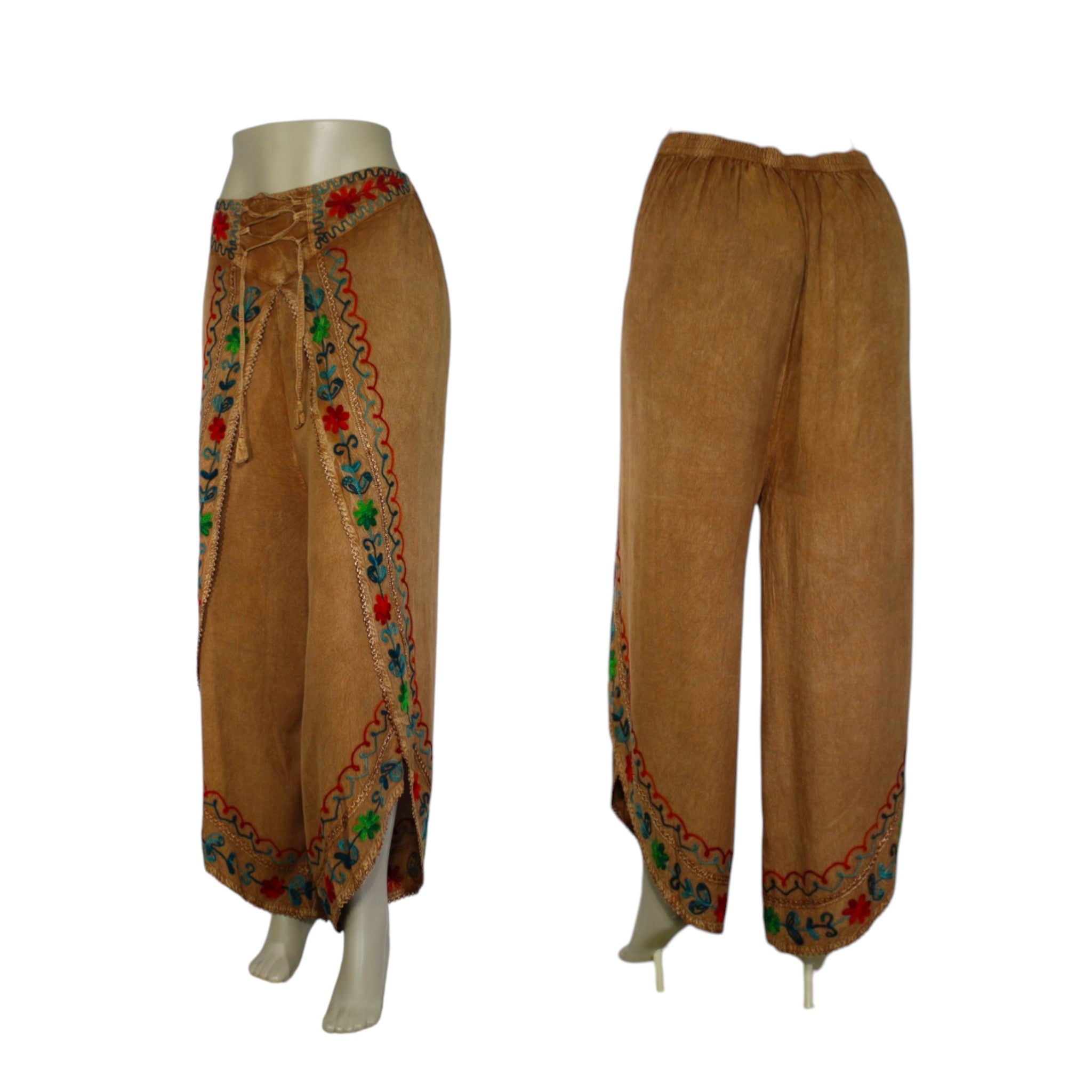 Embroidered cotton palazzo