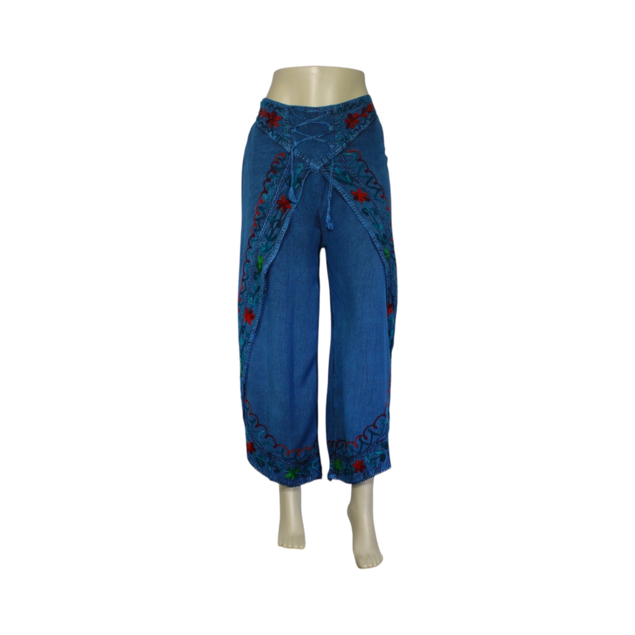 Embroidered cotton palazzo