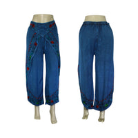 Embroidered cotton palazzo