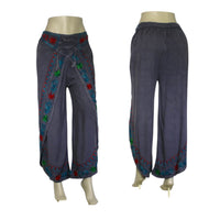 Embroidered cotton palazzo