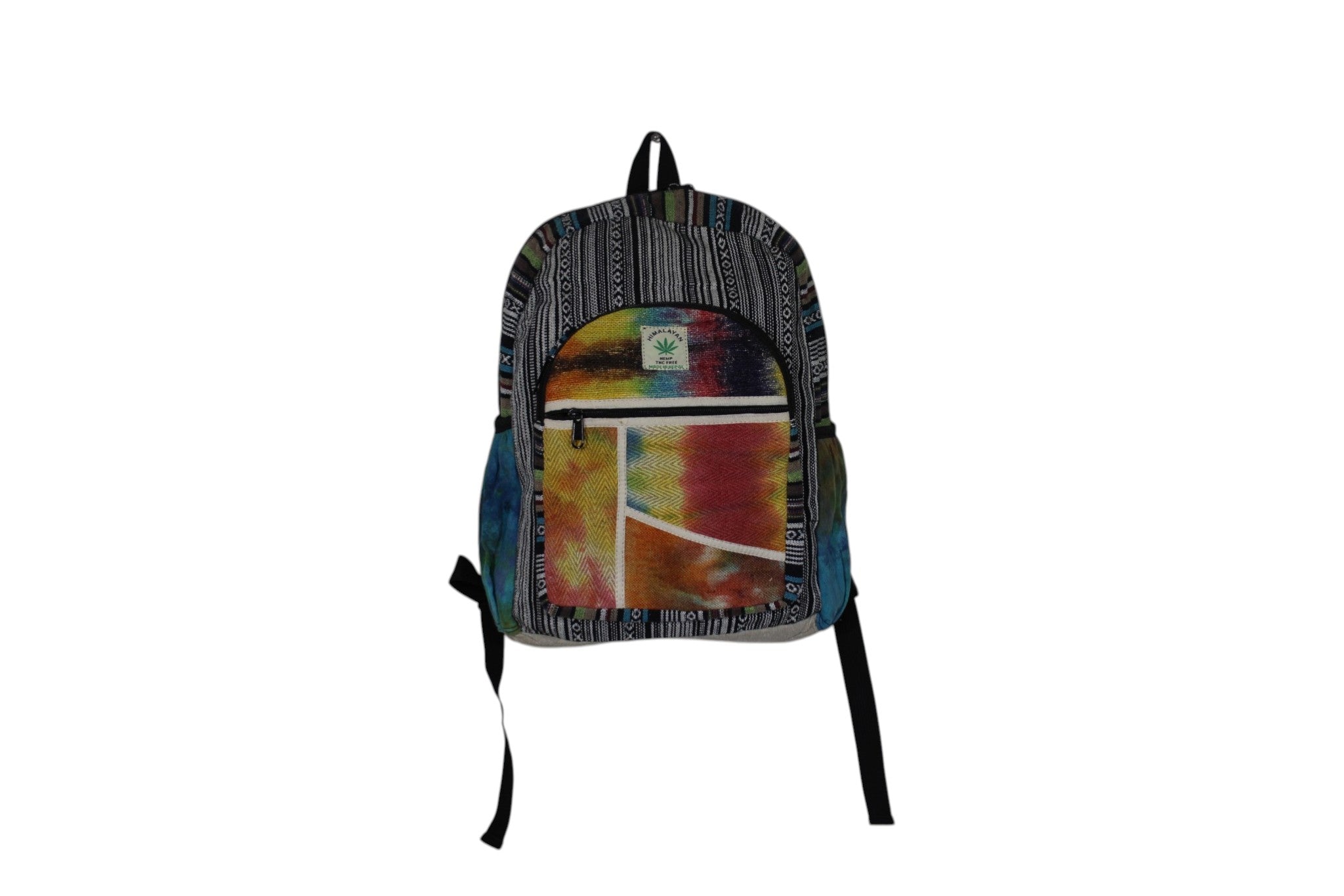 Handcrafted Hemp & Cotton Boho Backpack | Laptop Compartment