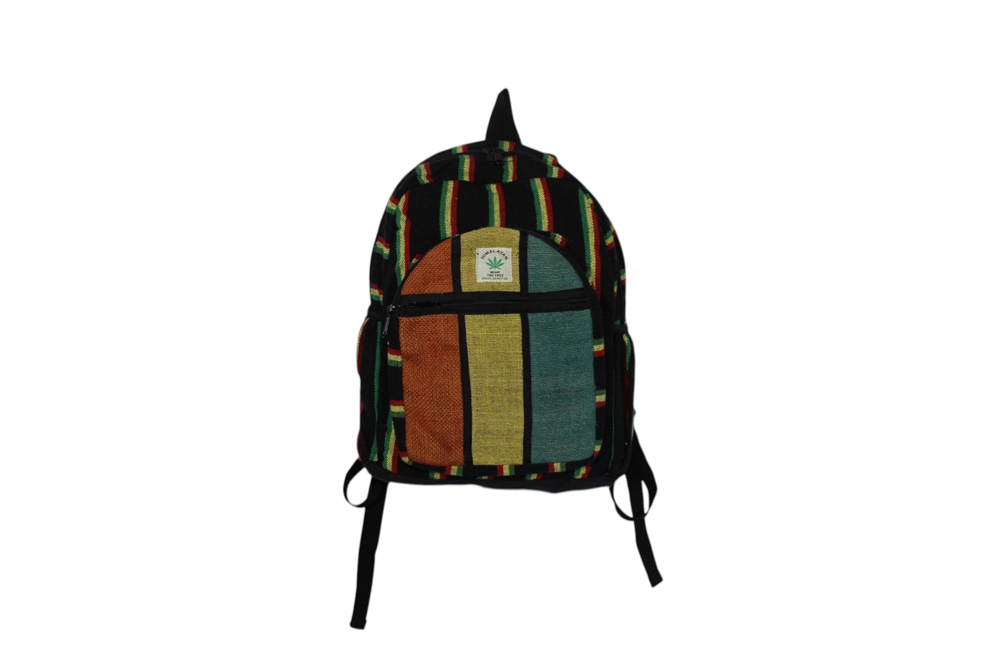 boho laptop backpack Handcrafted Hemp & Cotton Boho Backpack | Laptop Compartment