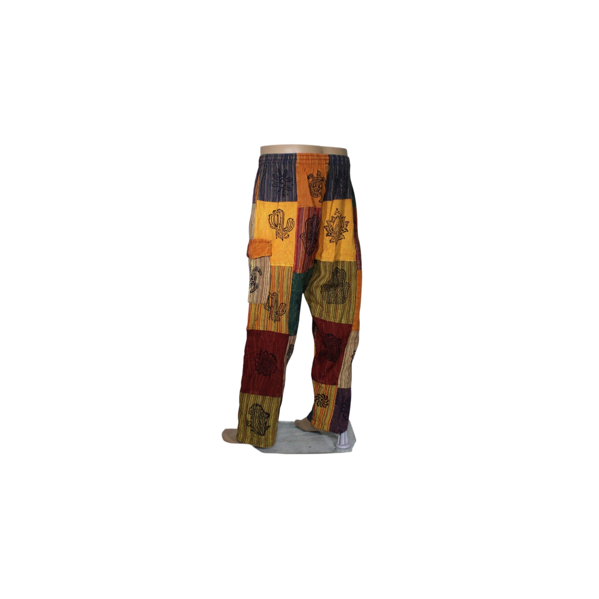 Patched box pant