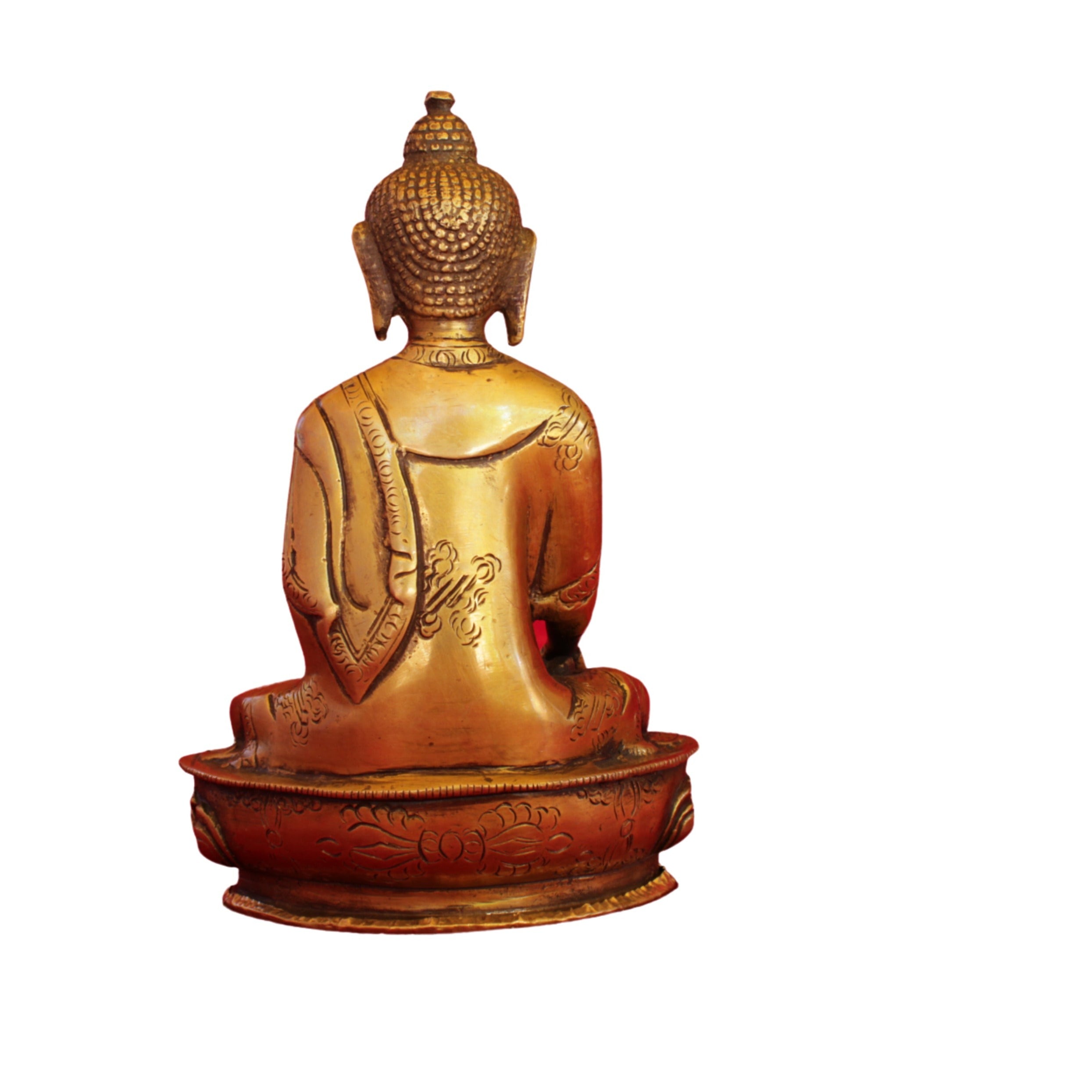 Bronze Buddha Statue Meditation in Lotus
