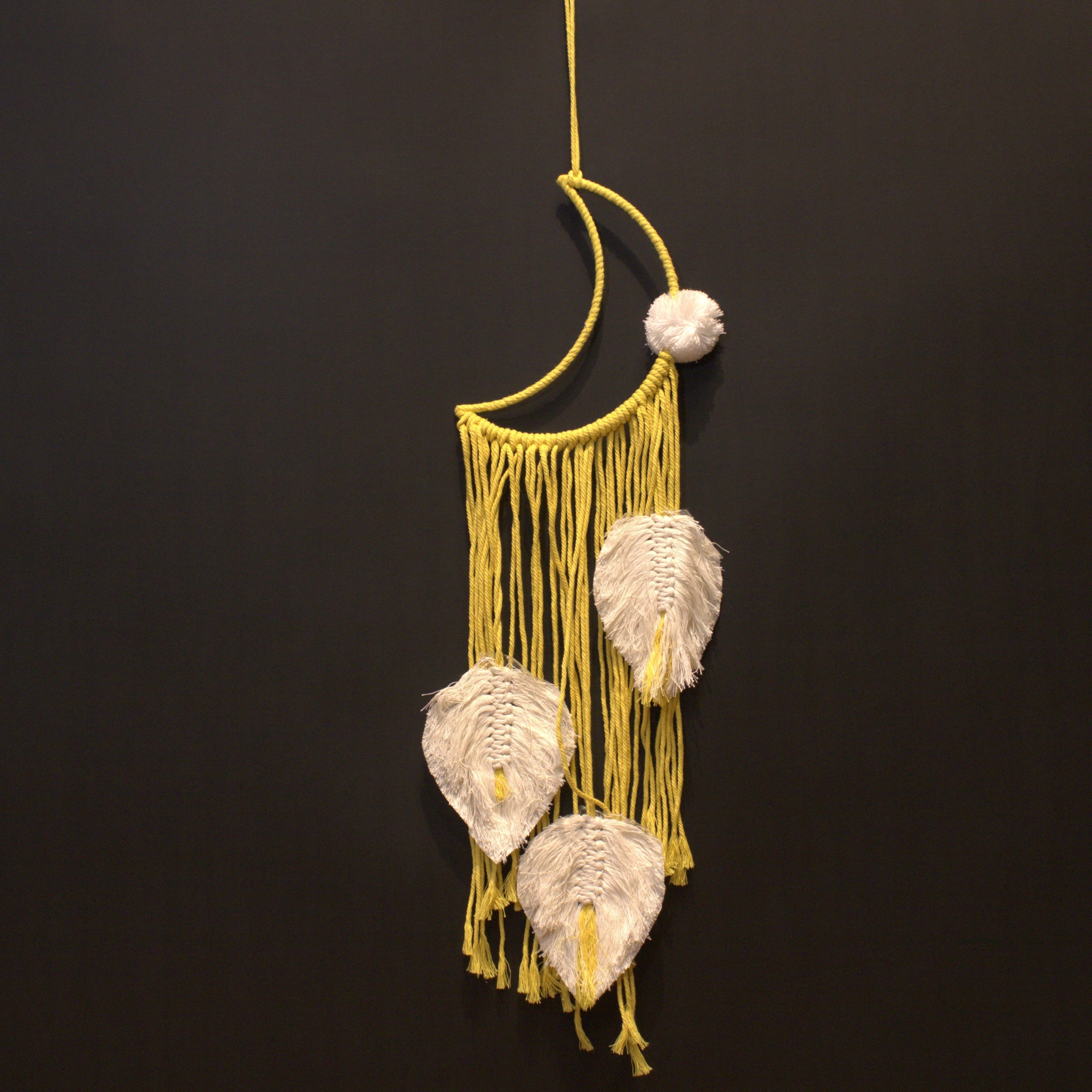 Yellow Half Moon Dreamcatcher