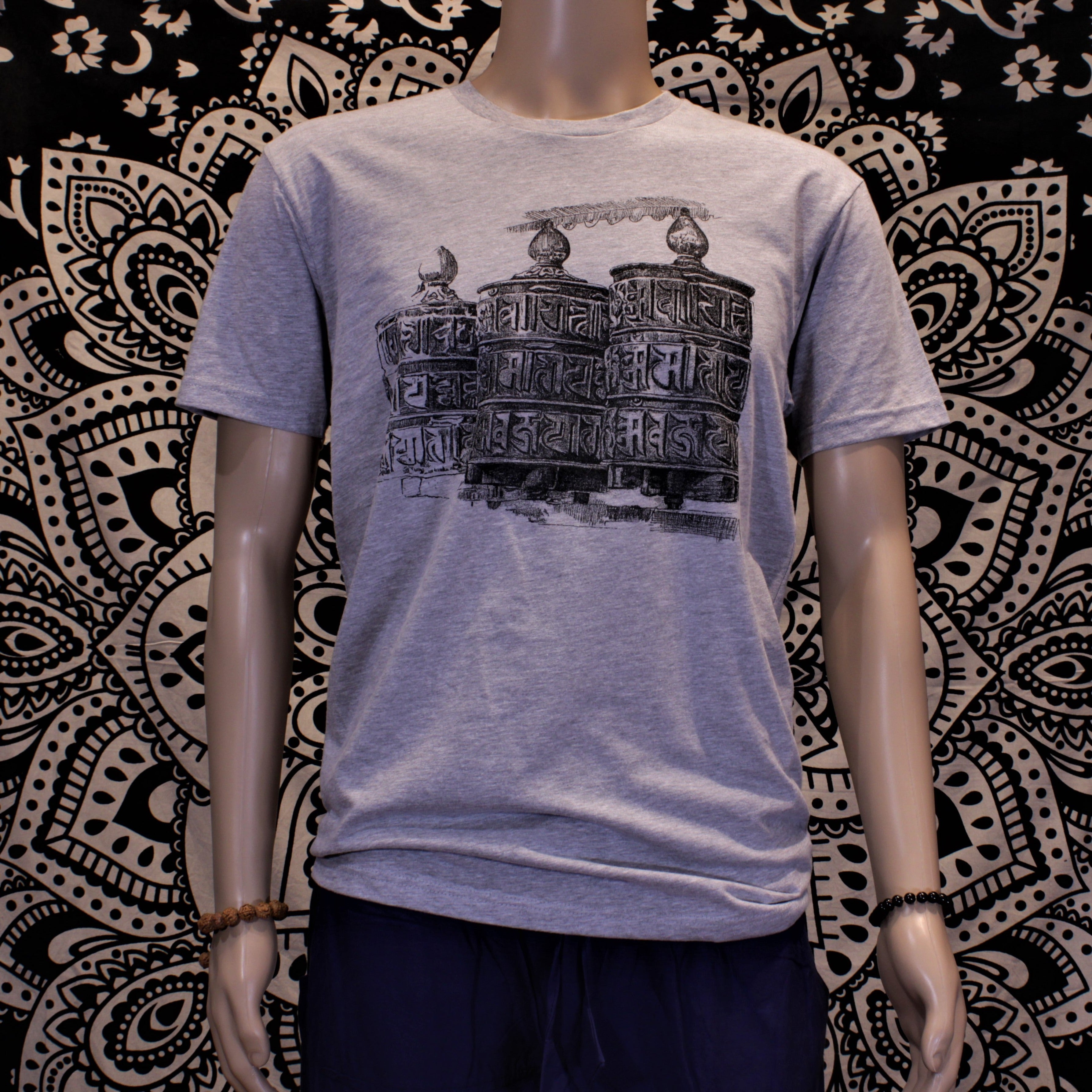 Prayer Wheel Graphic Short Sleeve T-shirt