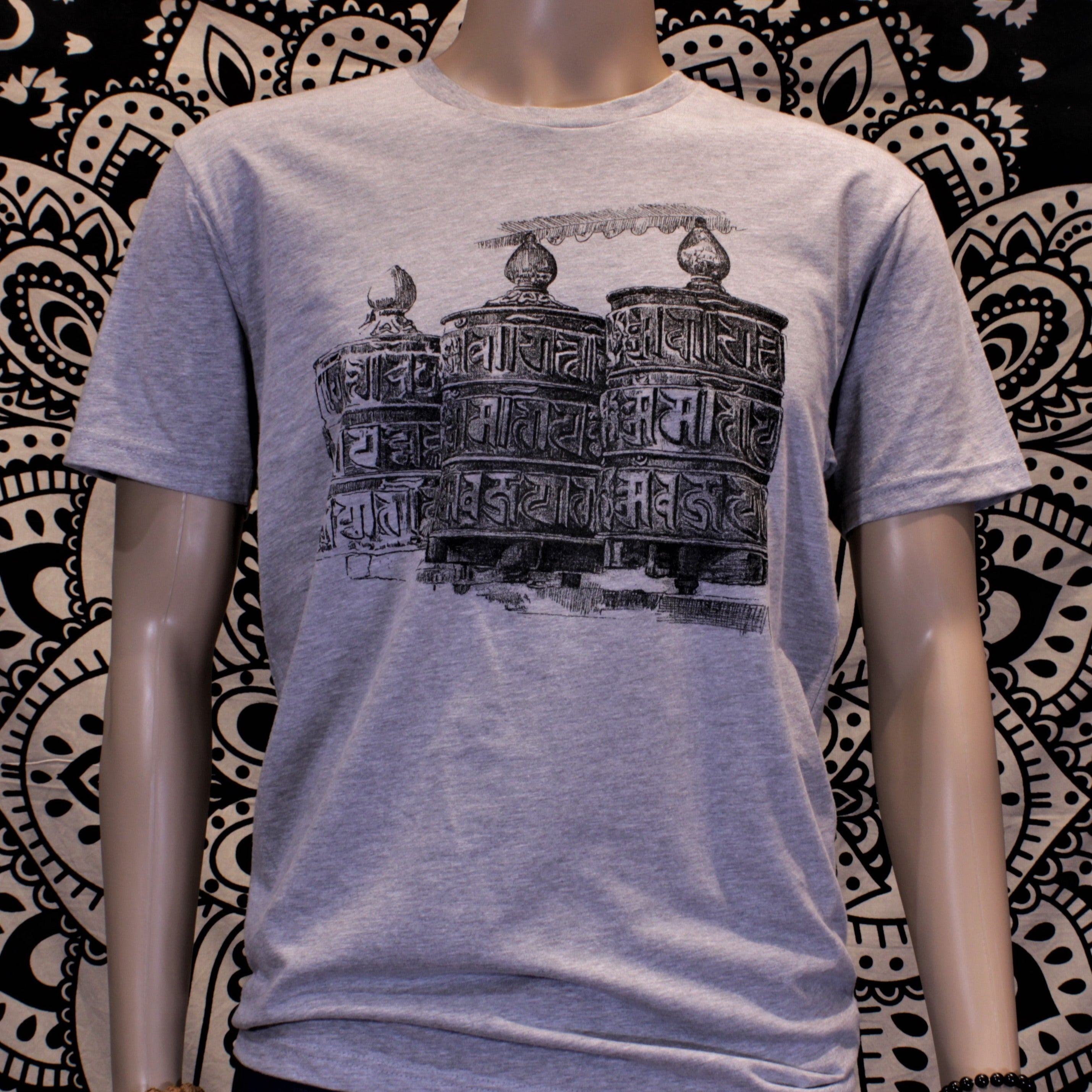 Prayer Wheel Graphic Short Sleeve T-shirt