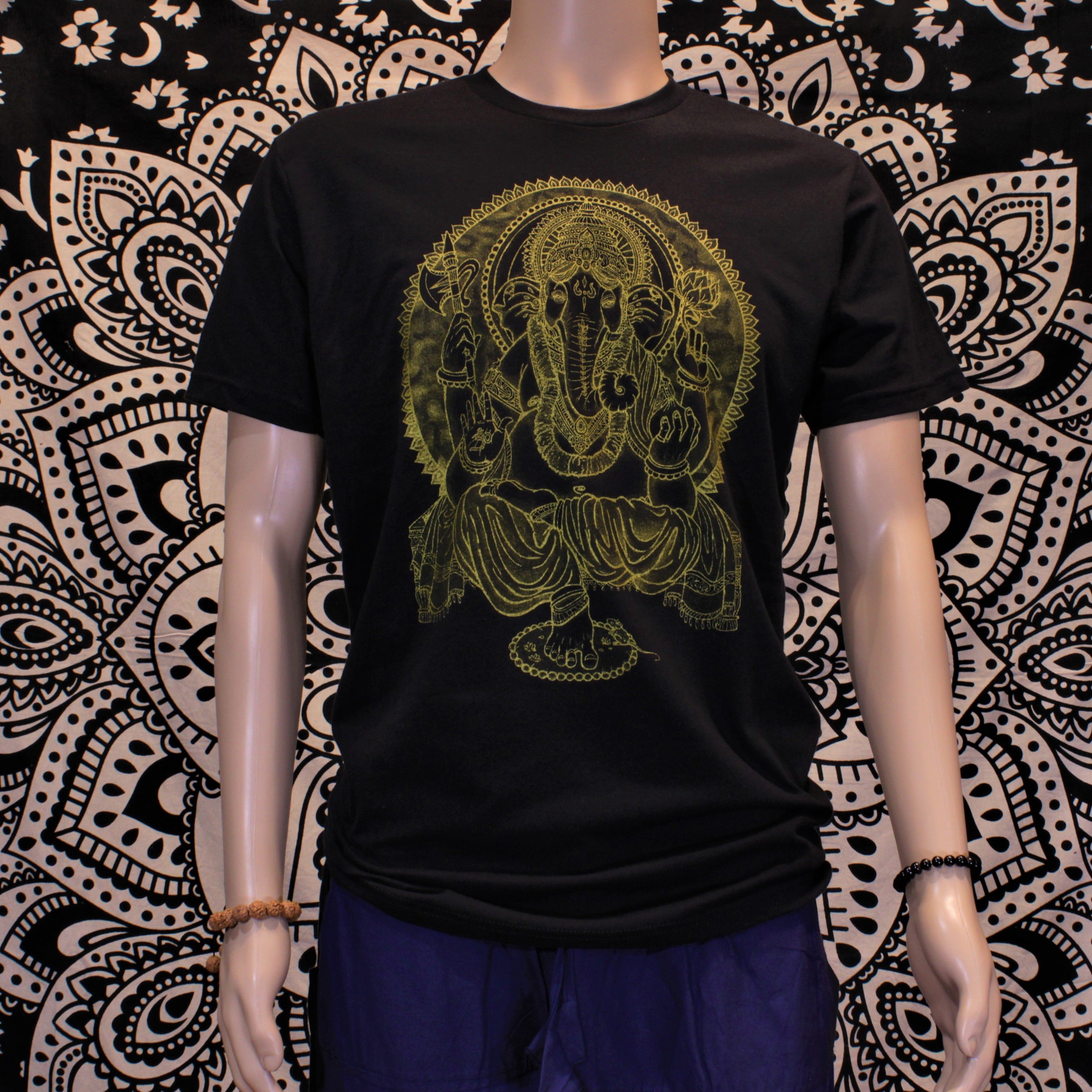 Gold Ganesh Graphic Short Sleeve