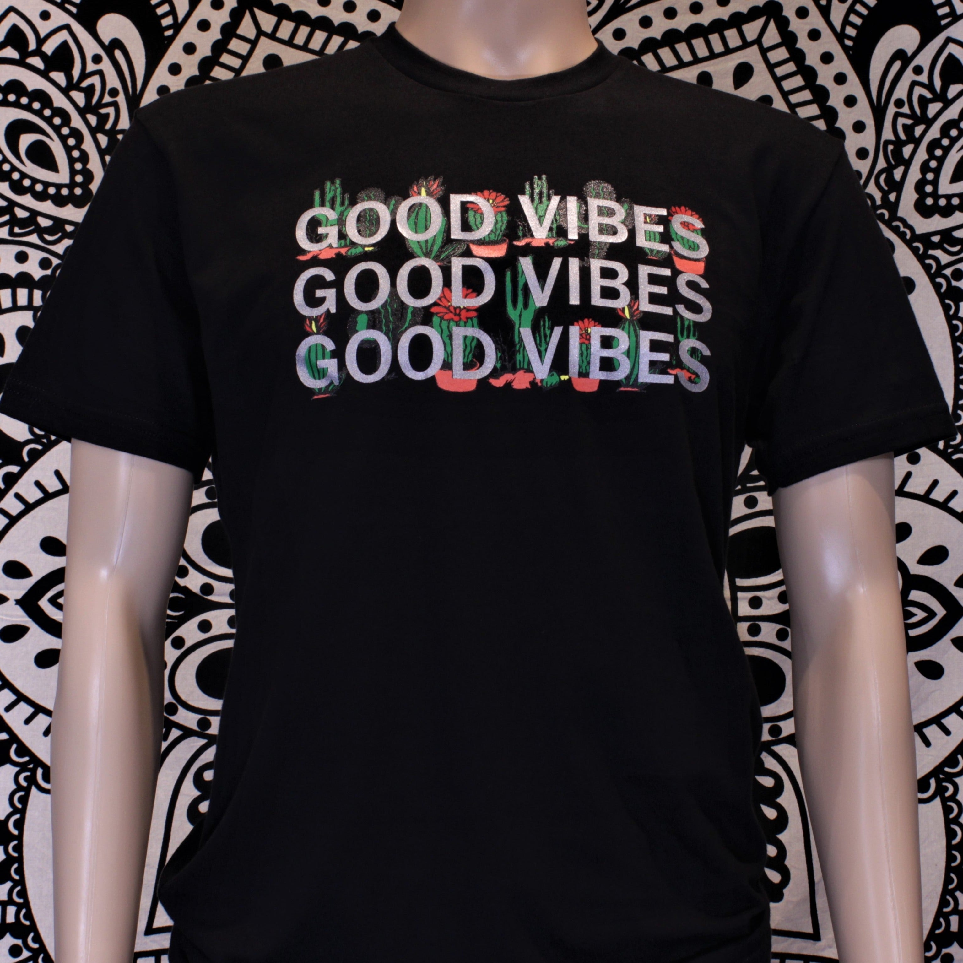 Good Vibes Cactus Graphic Short Sleeve T-shirt