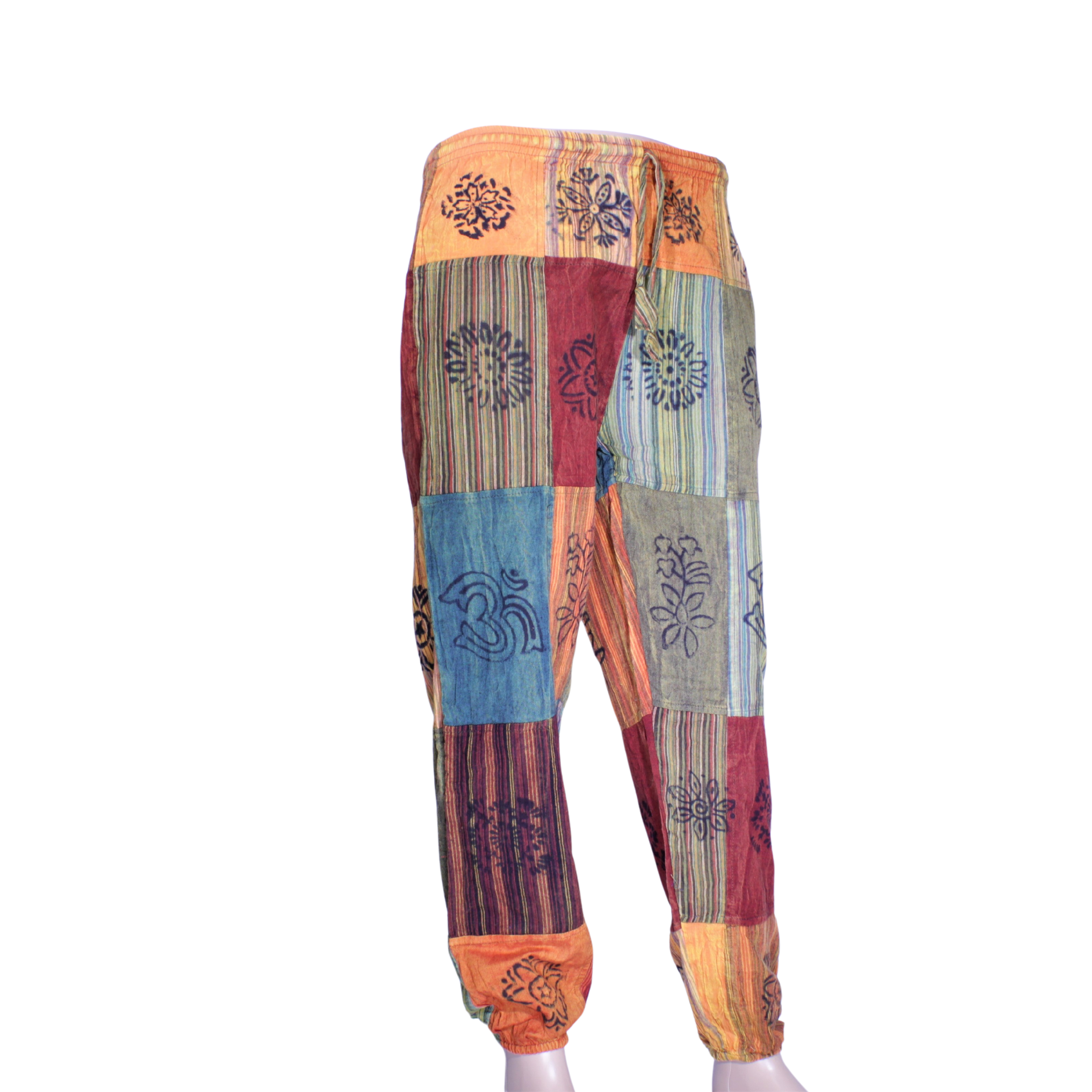 patchwork harem pants