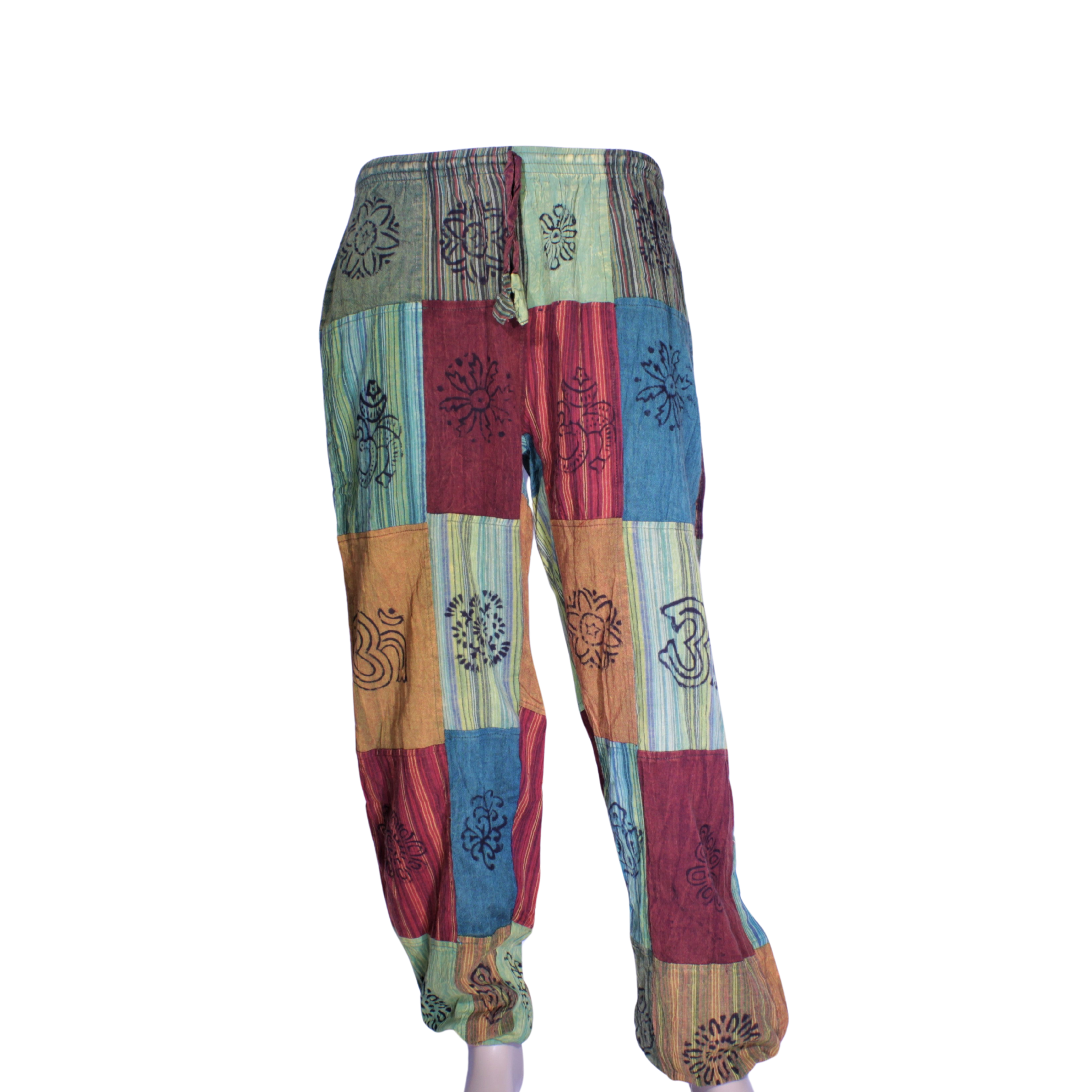 patchwork harem pants