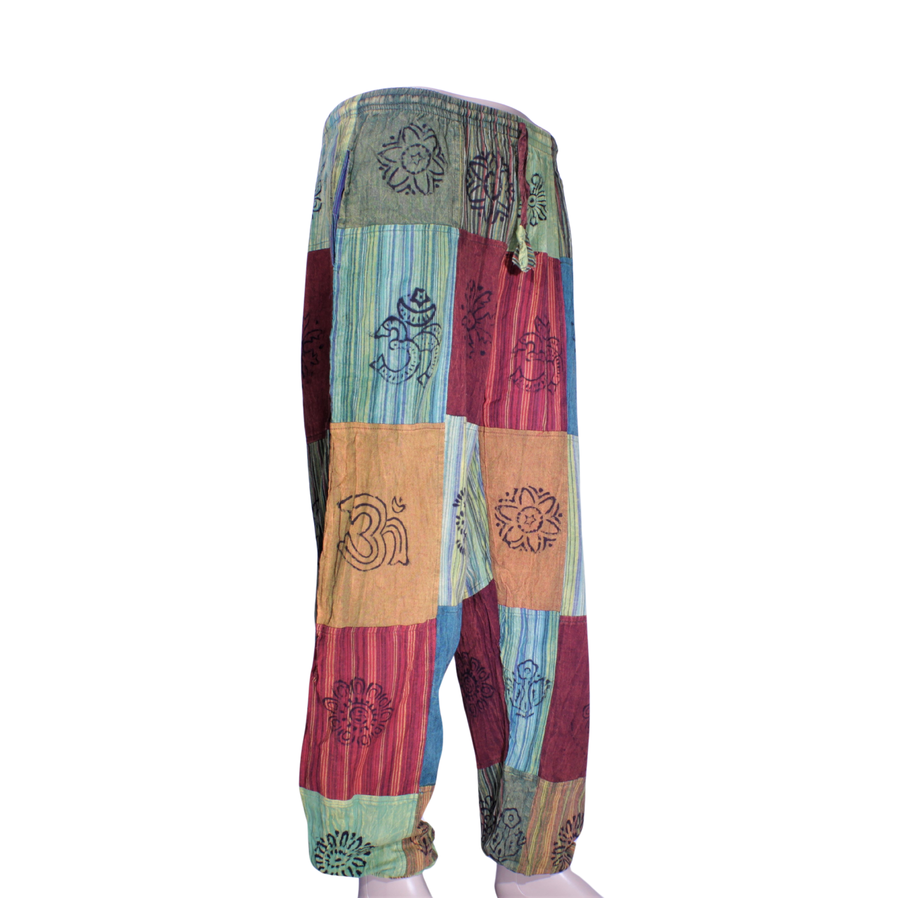 patchwork harem pants