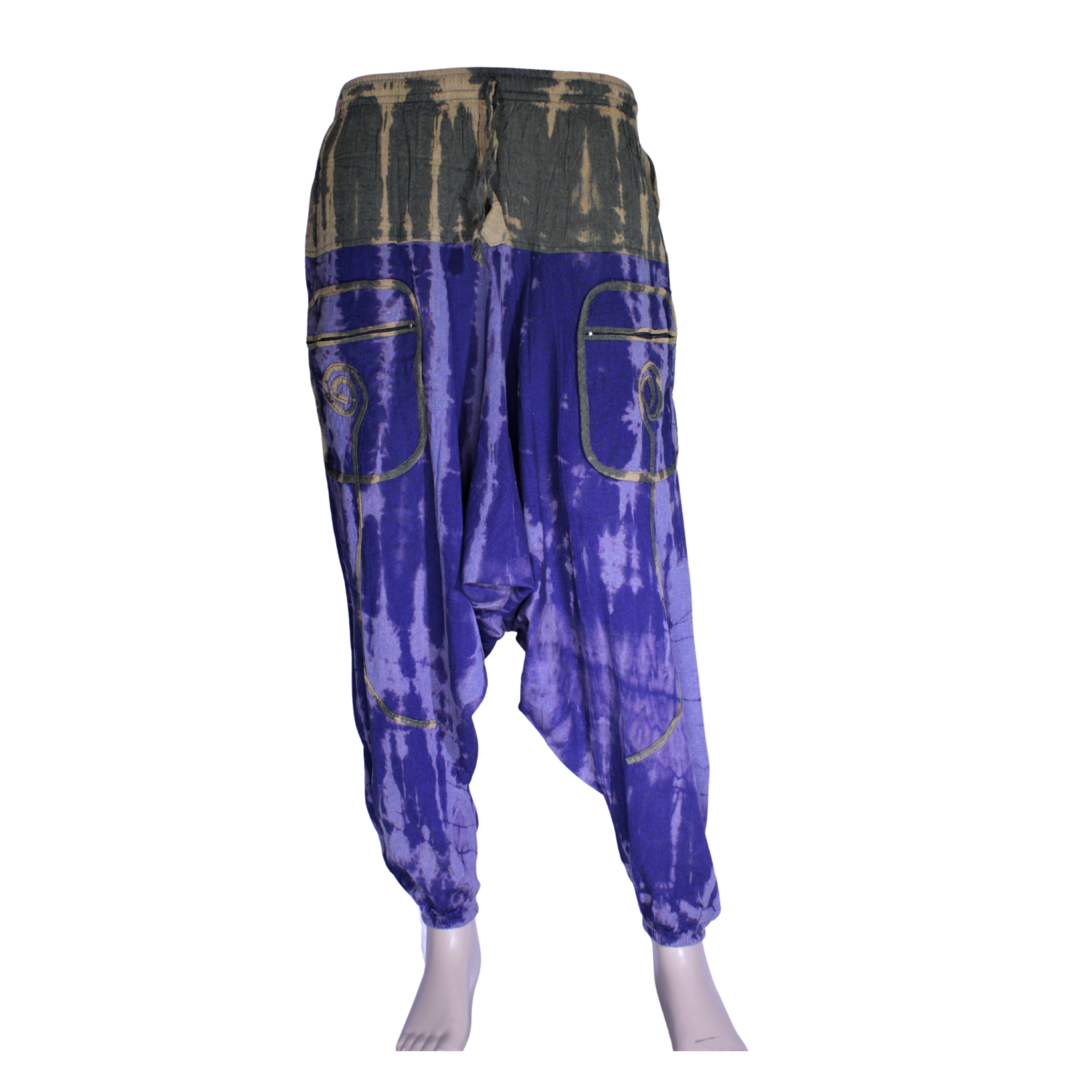 Orgone Nep Acid-Wash Harem Pant - Blue