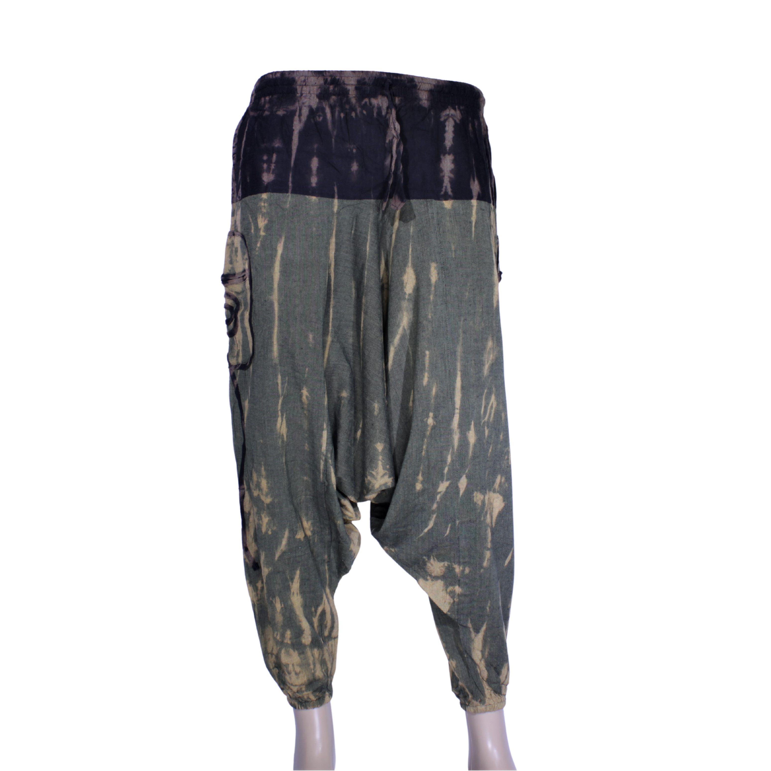 Orgone Nep Acid-Wash Harem Pant - Green