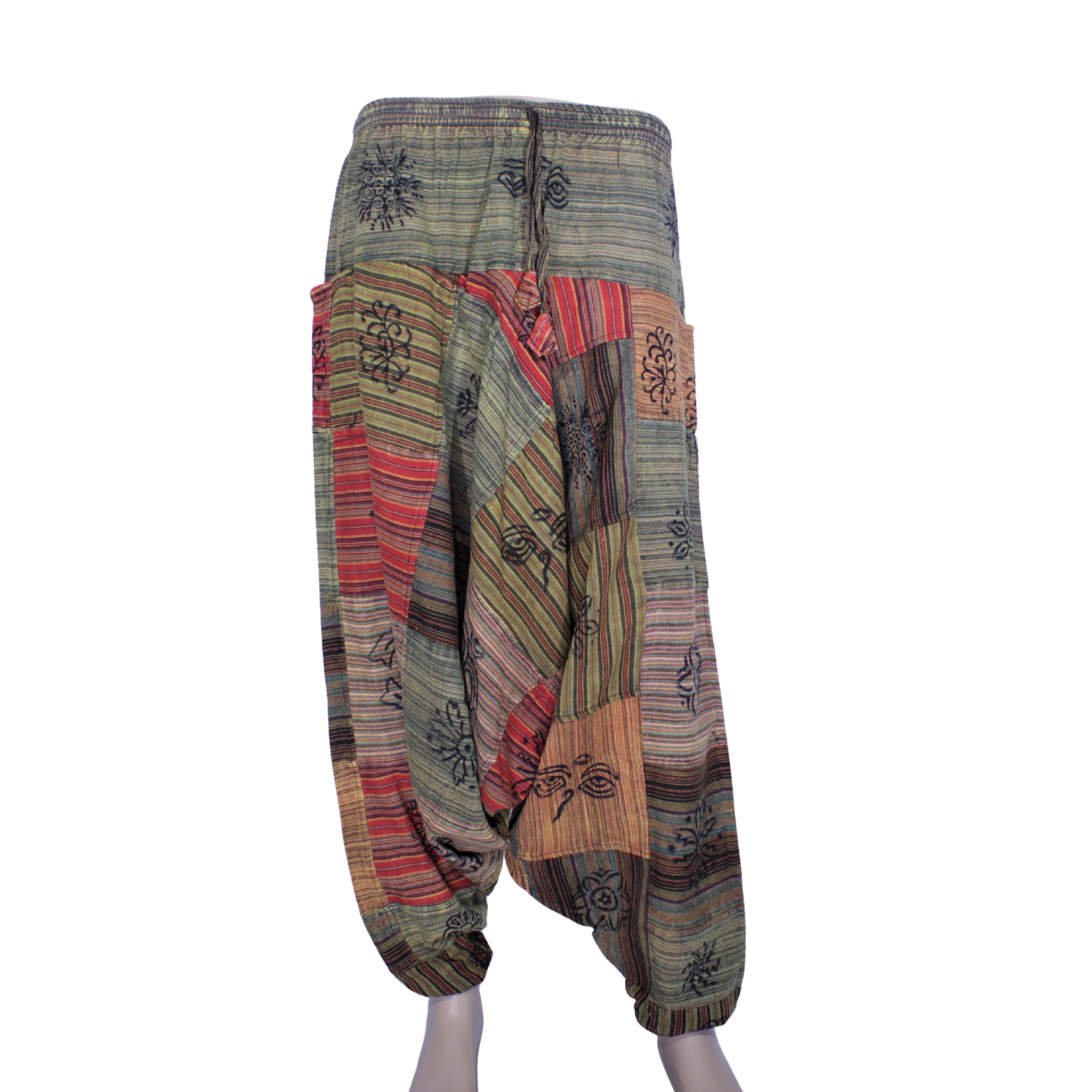 Patchwork Aladdin Harem Pants