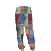 patchwork harem pants