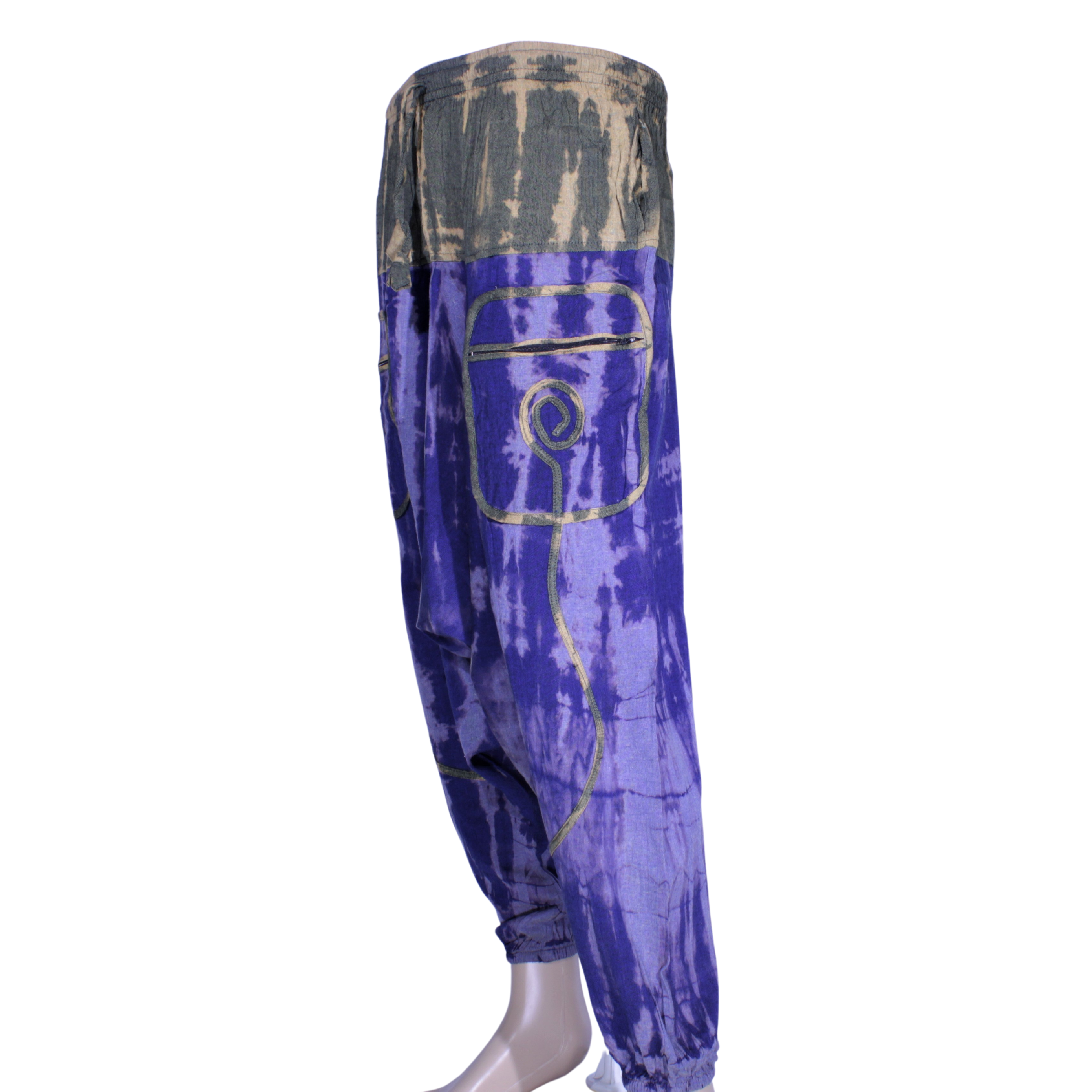 Orgone Nep Acid-Wash Harem Pant - Blue