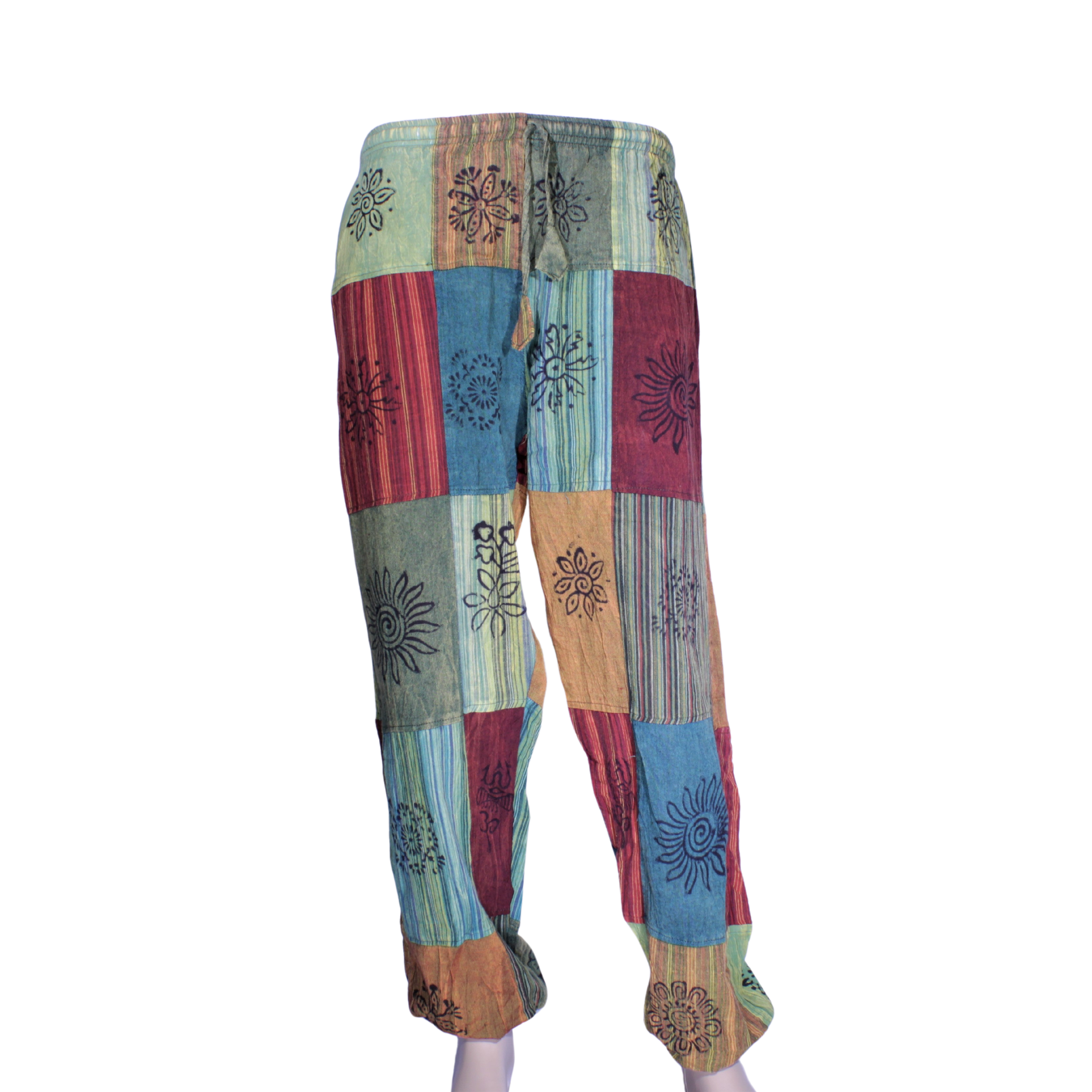 patchwork harem pants