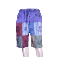 patchwork harem shorts