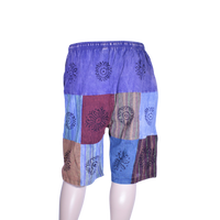 patchwork harem shorts