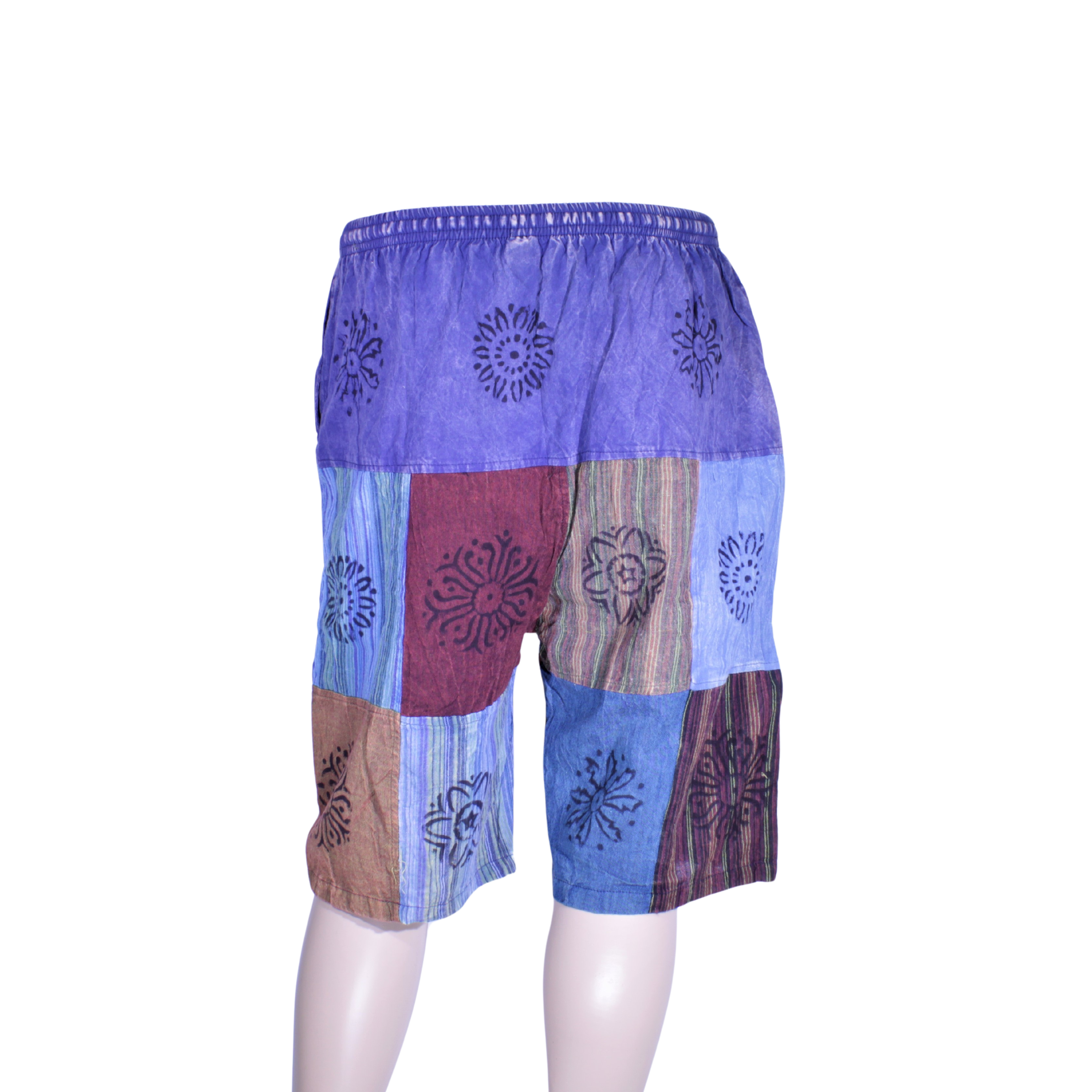 patchwork harem shorts